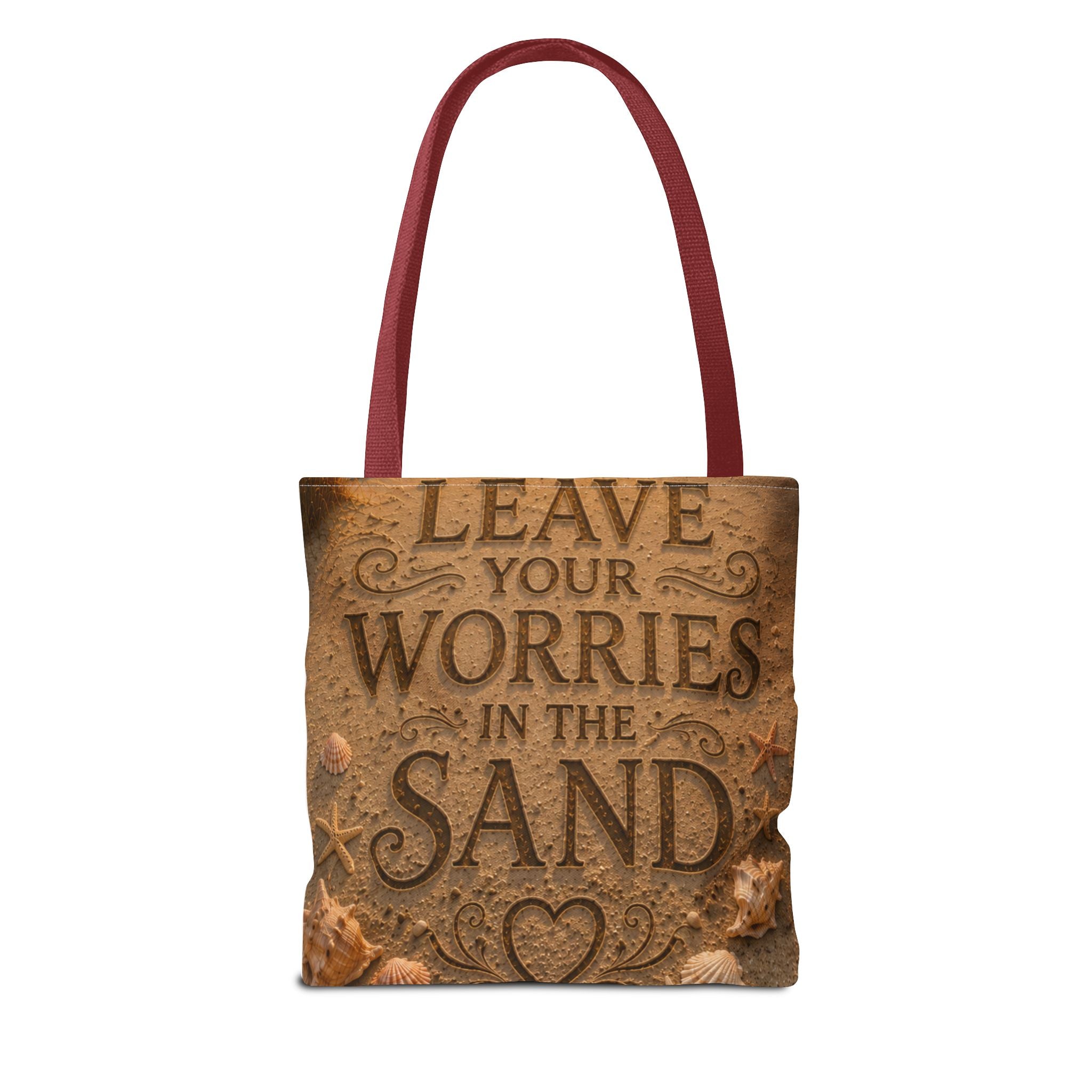 Leave Your Worries In The Sand | AOP Tote Bag | Coastal Serenity Collection