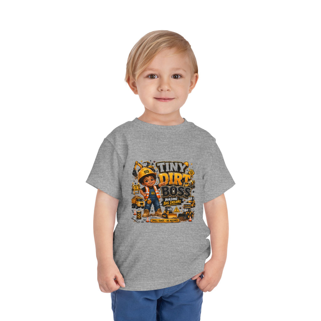 Tiny Dirt Boss Toddler Tee — Construction Crew Shirt for Kids