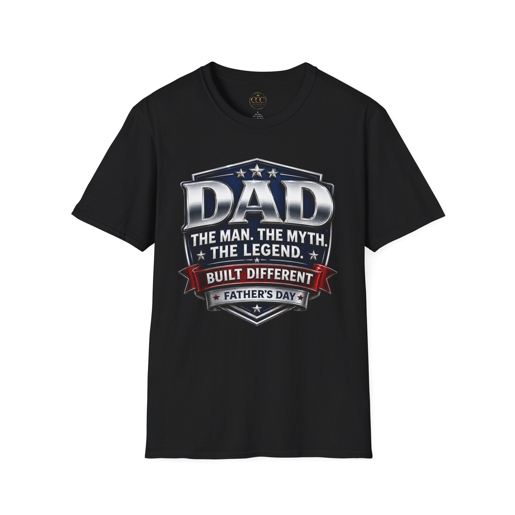 🏆 Dad – The Man. The Myth. The Legend. Built Different Father's Day T-Shirt