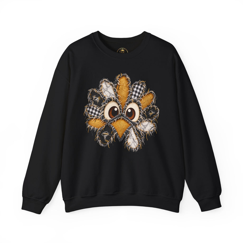 Cute Turkey Sweatshirt | Peekaboo Turkey Thanksgiving Graphic Crewneck