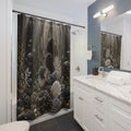Shower Curtain — Art Deco Black & Gold Forest Bathroom Curtain