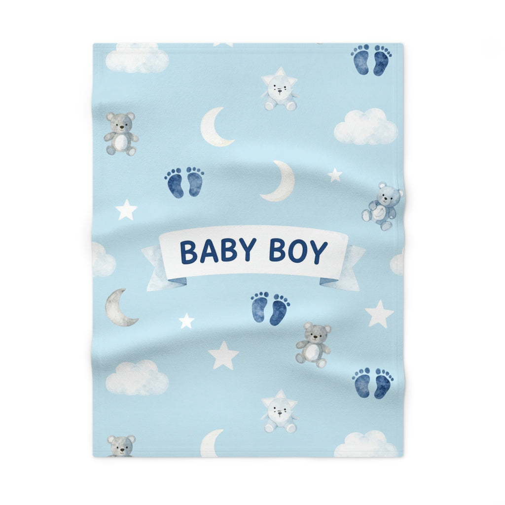 Baby Boy Teddy Bear -Soft Fleece Baby Blanket