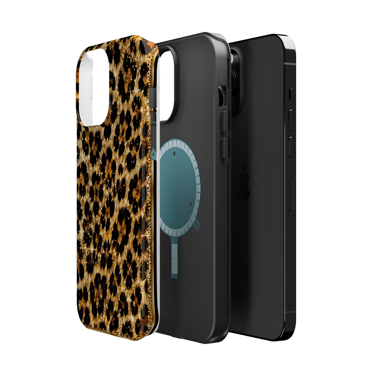 Leopard Print Magnetic Impact-Resistant Phone Case