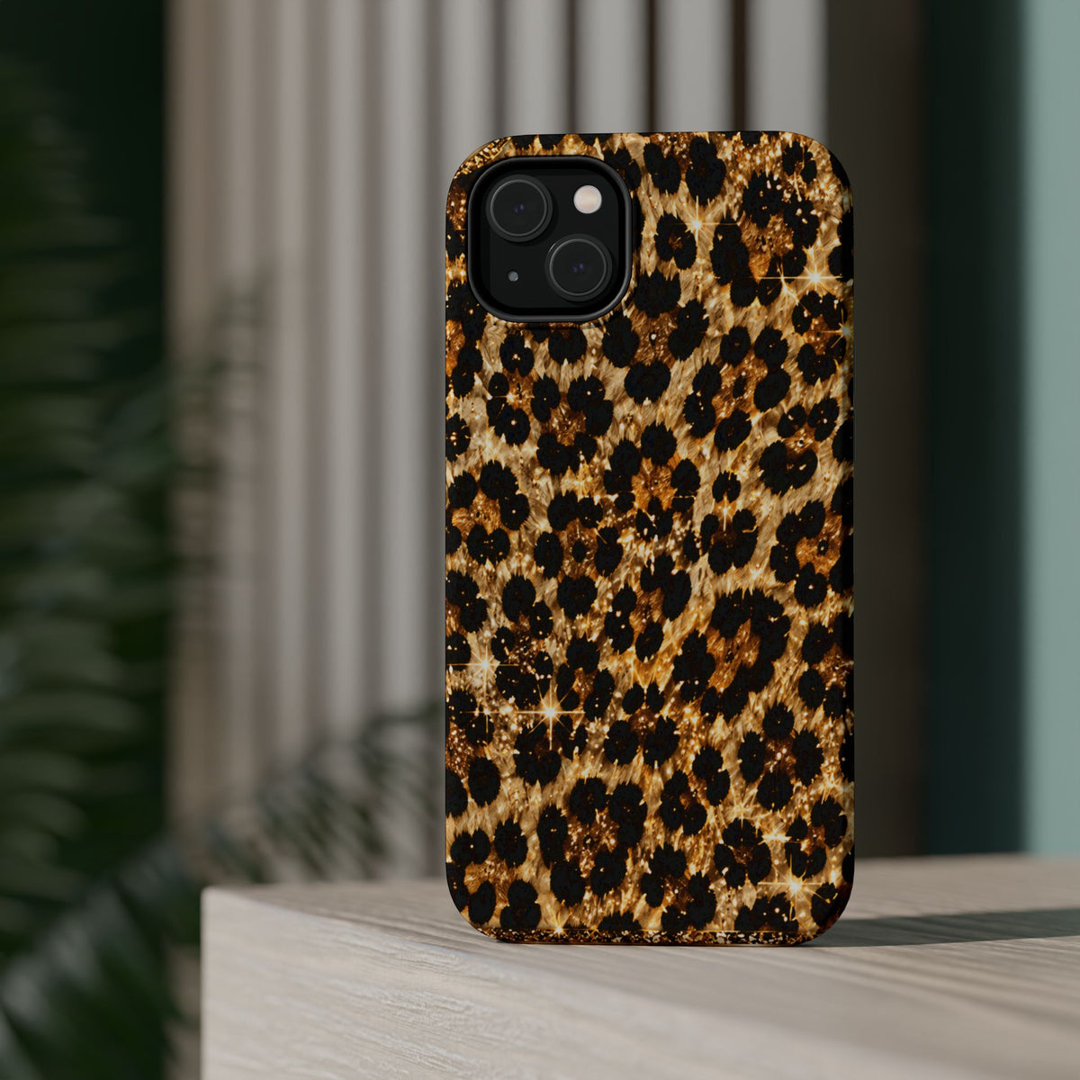 Leopard Print Magnetic Impact-Resistant Phone Case