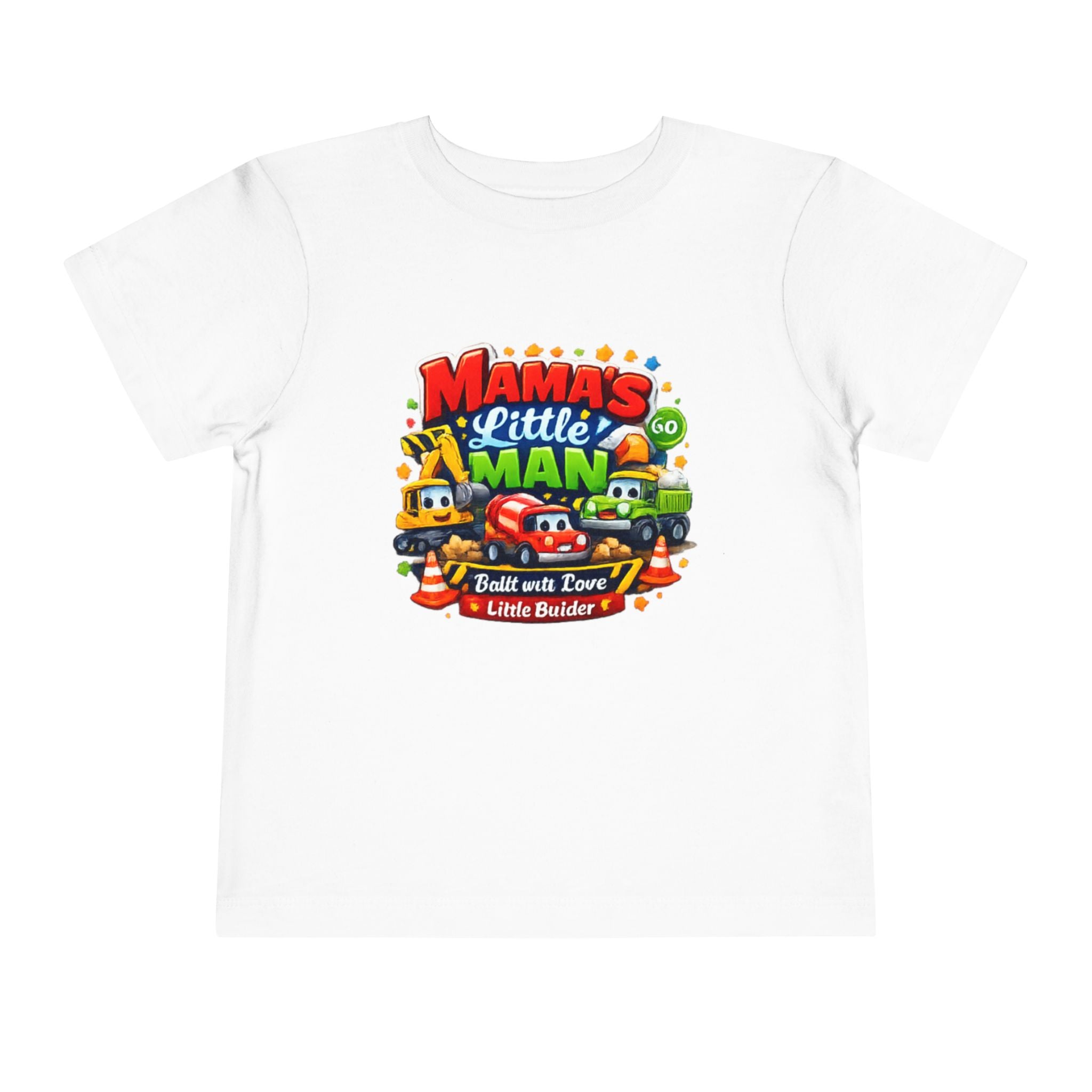 Mama's Little Man Toddler Tee – Cute Construction Trucks Baby Shirt