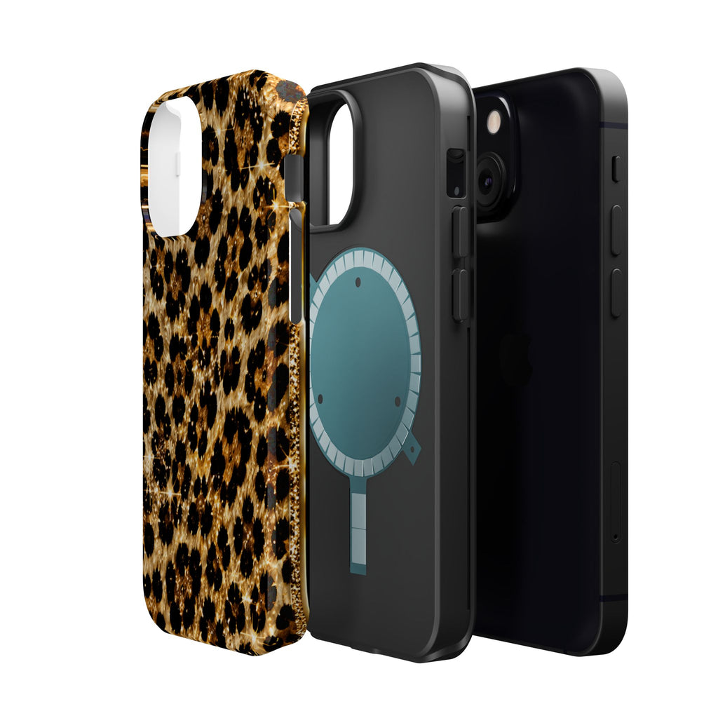 Leopard Print Magnetic Impact-Resistant Phone Case