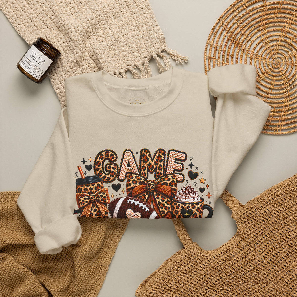 Crewneck Sweatshirt — Same Day Vibes Leopard Print Gift