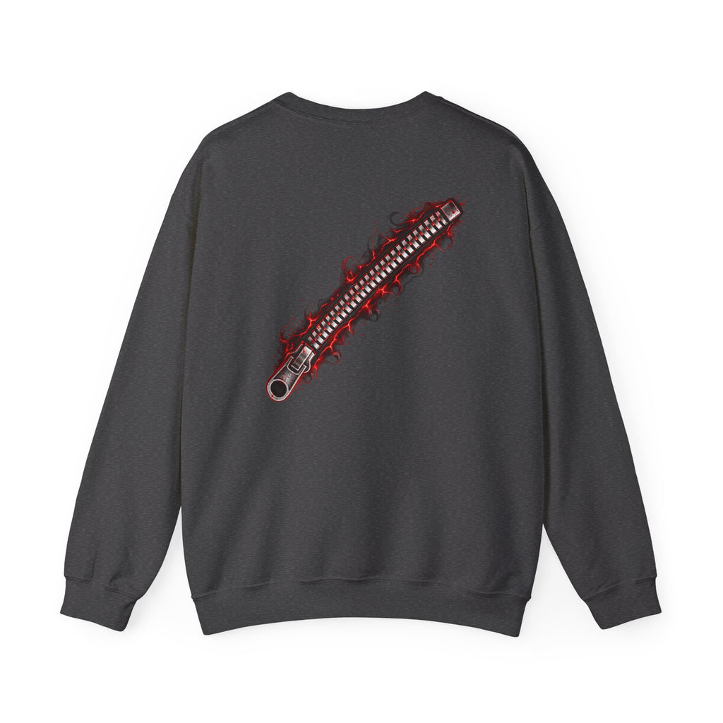 Vampire Zipper Men’s Sweatshirt | Front & Back Halloween Crewneck