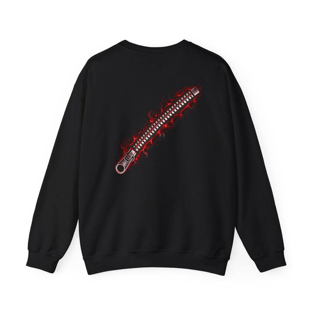 Vampire Zipper Men’s Sweatshirt | Front & Back Halloween Crewneck
