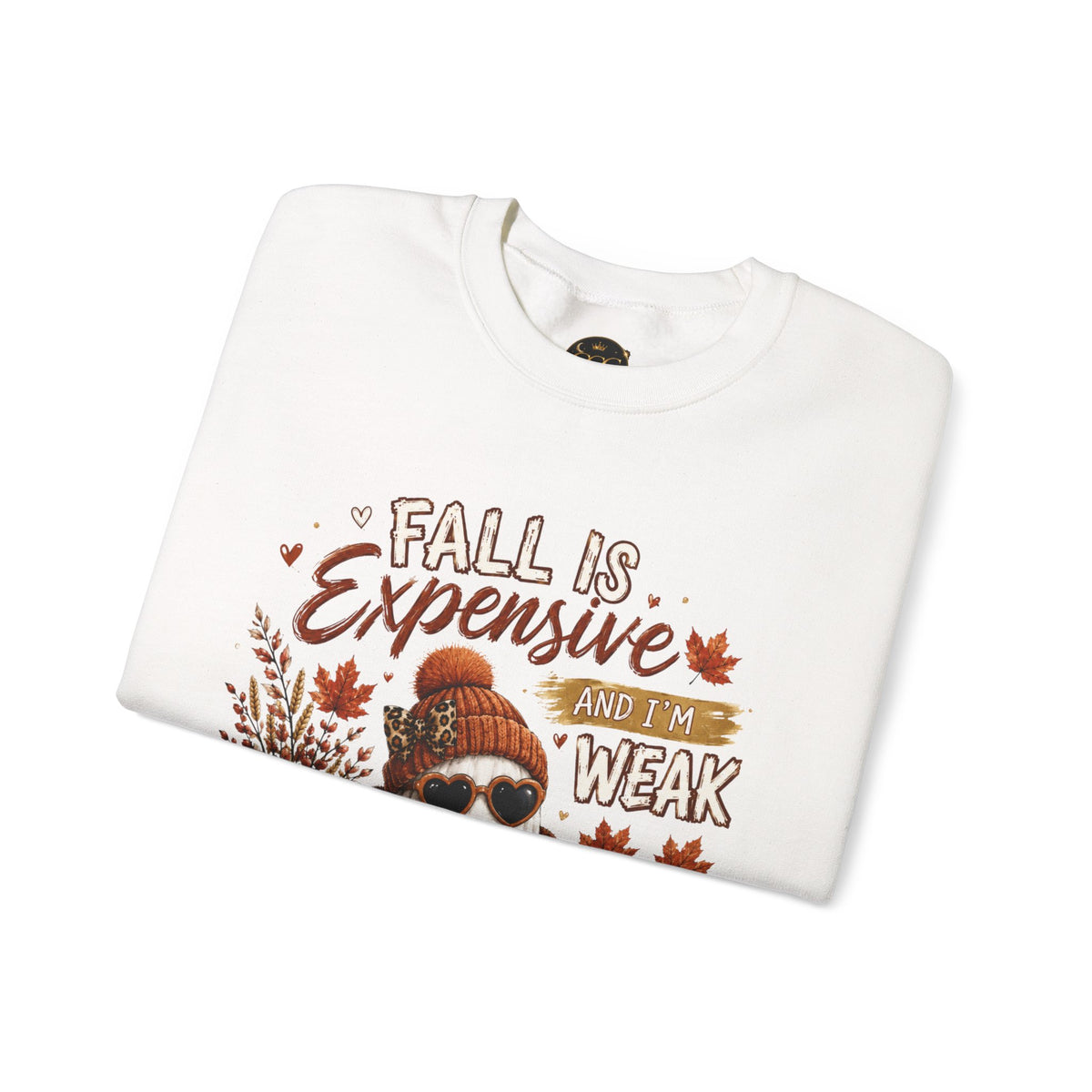 Fall Is Expensive Crewneck Sweatshirt – Cozy Autumn Skull & Pumpkin Fall Vibes