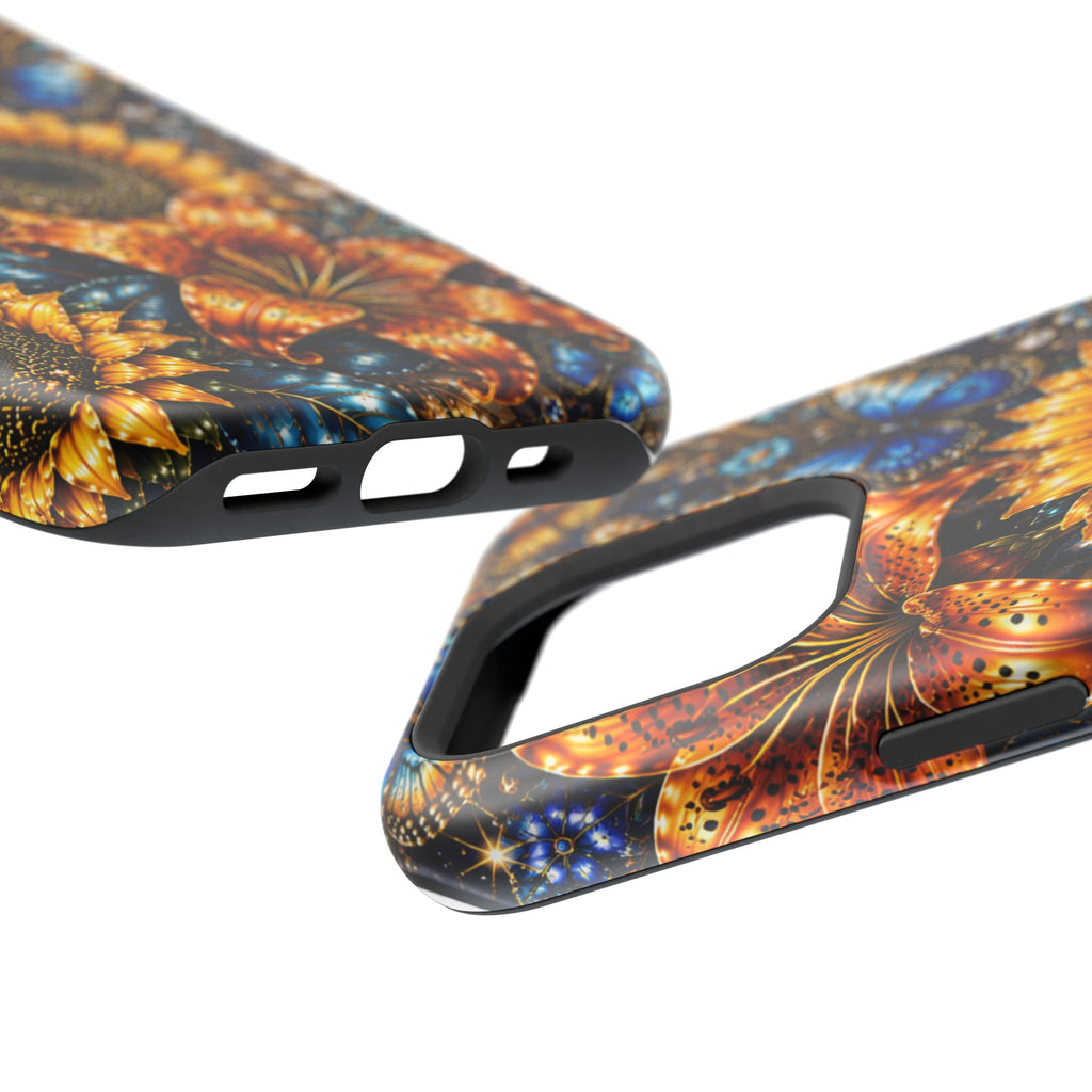 Sunflower & Blue Butterfly Magnetic Impact Phone Case