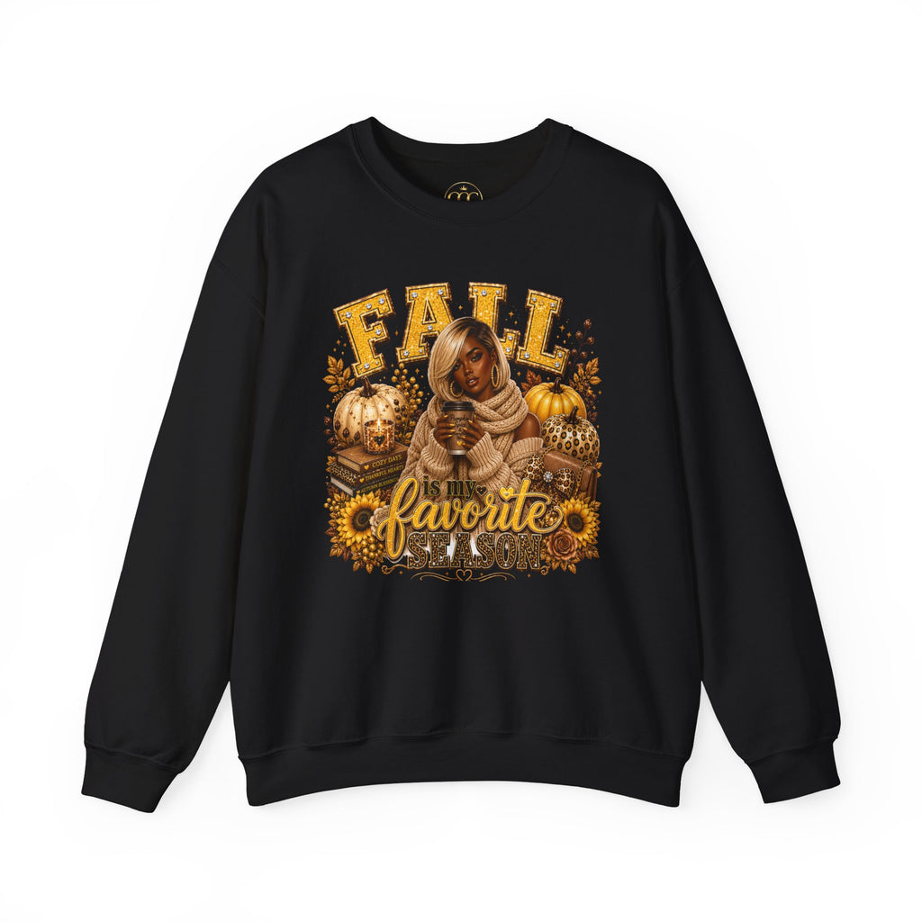 Fall Favorite Season Sweatshirt — Autumn Pumpkin & Sunflower Crewneck