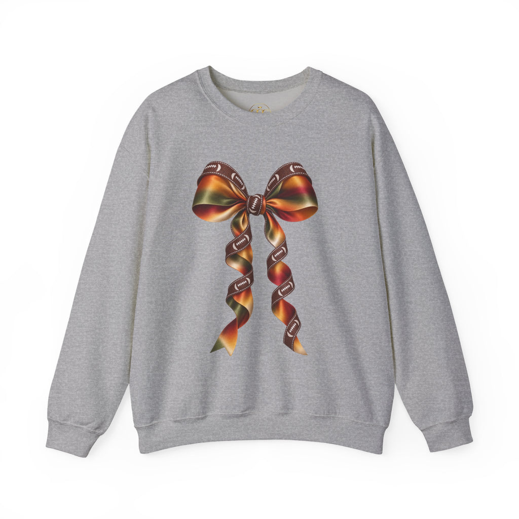Ribbon Bow Crewneck Sweatshirt — Elegant Gradient Gift Bow Design