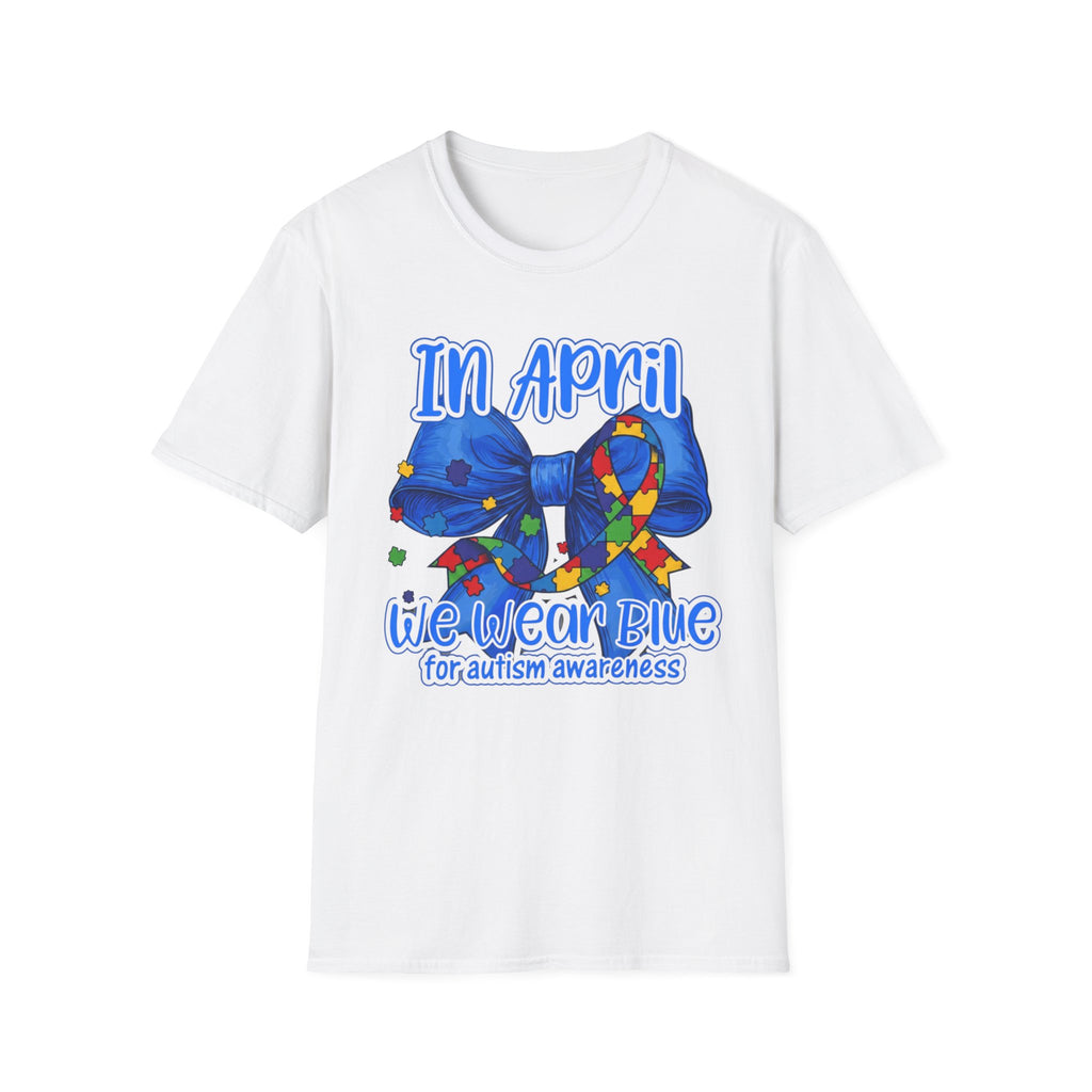 In April We Wear Blue Autism Awareness Tee