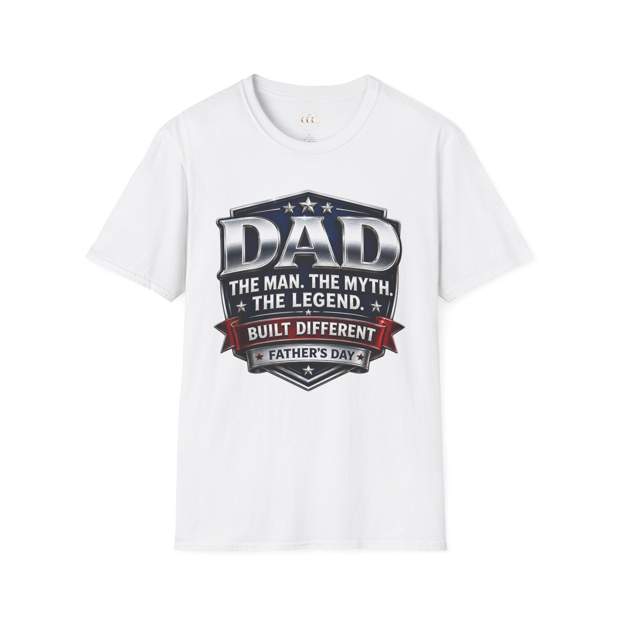 🏆 Dad – The Man. The Myth. The Legend. Built Different Father's Day T-Shirt