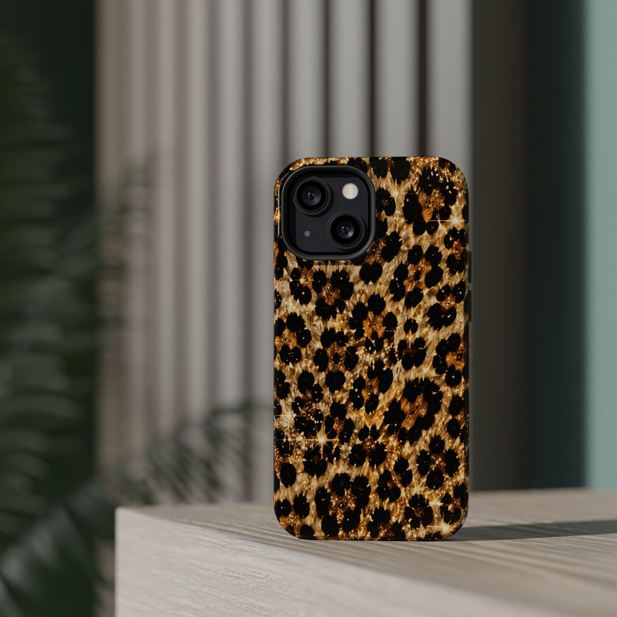 Leopard Print Magnetic Impact-Resistant Phone Case