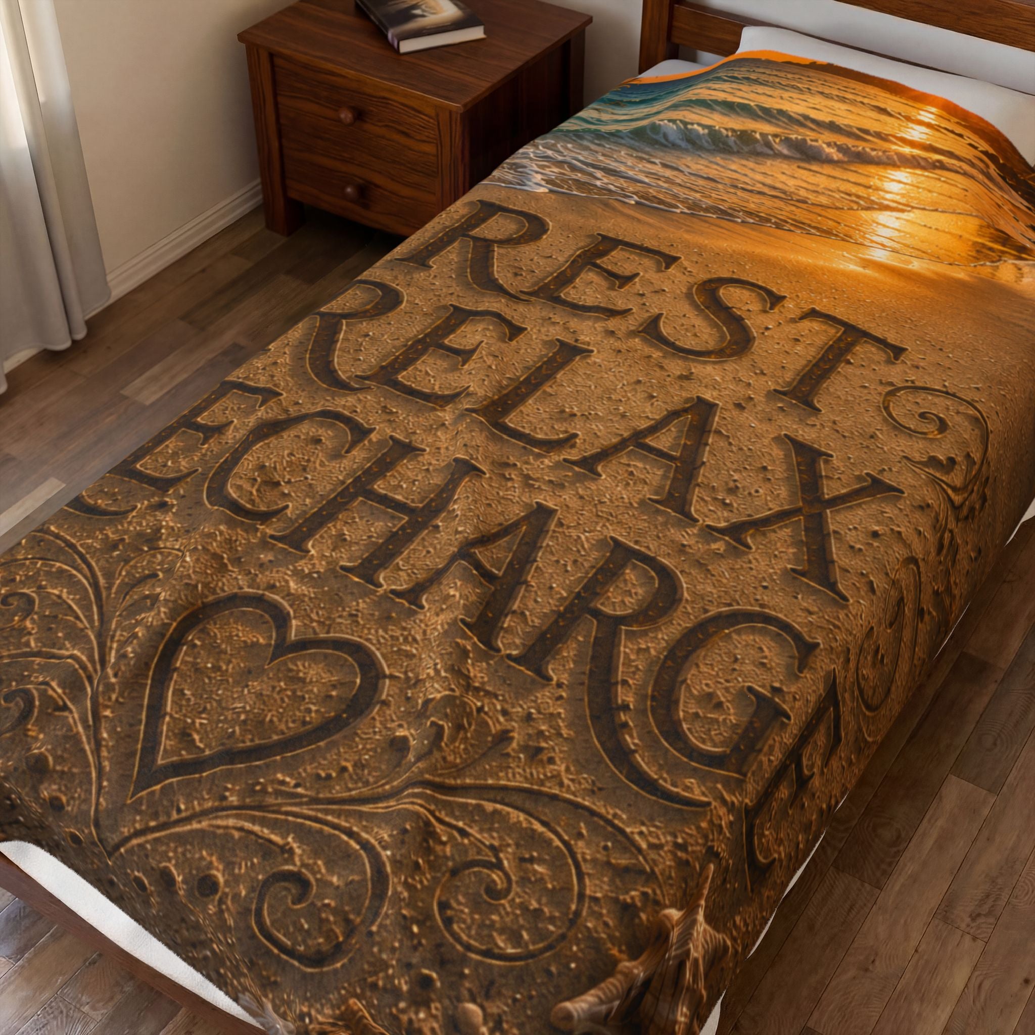 Rest • Relax • Recharge | Throw Blanket | Coastal Serenity Collection