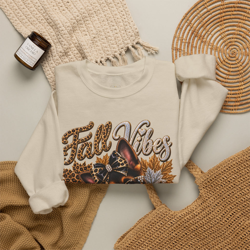Fall Vibes German Shepherd Sweatshirt | Dog Mom Fall Crewneck