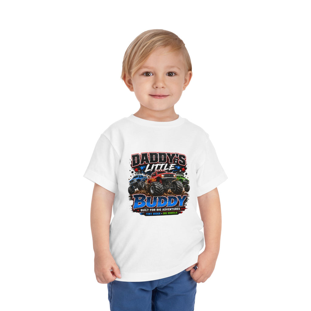 Daddy's Little Buddy Toddler Tee - Monster Truck Adventure Graphic Shirt