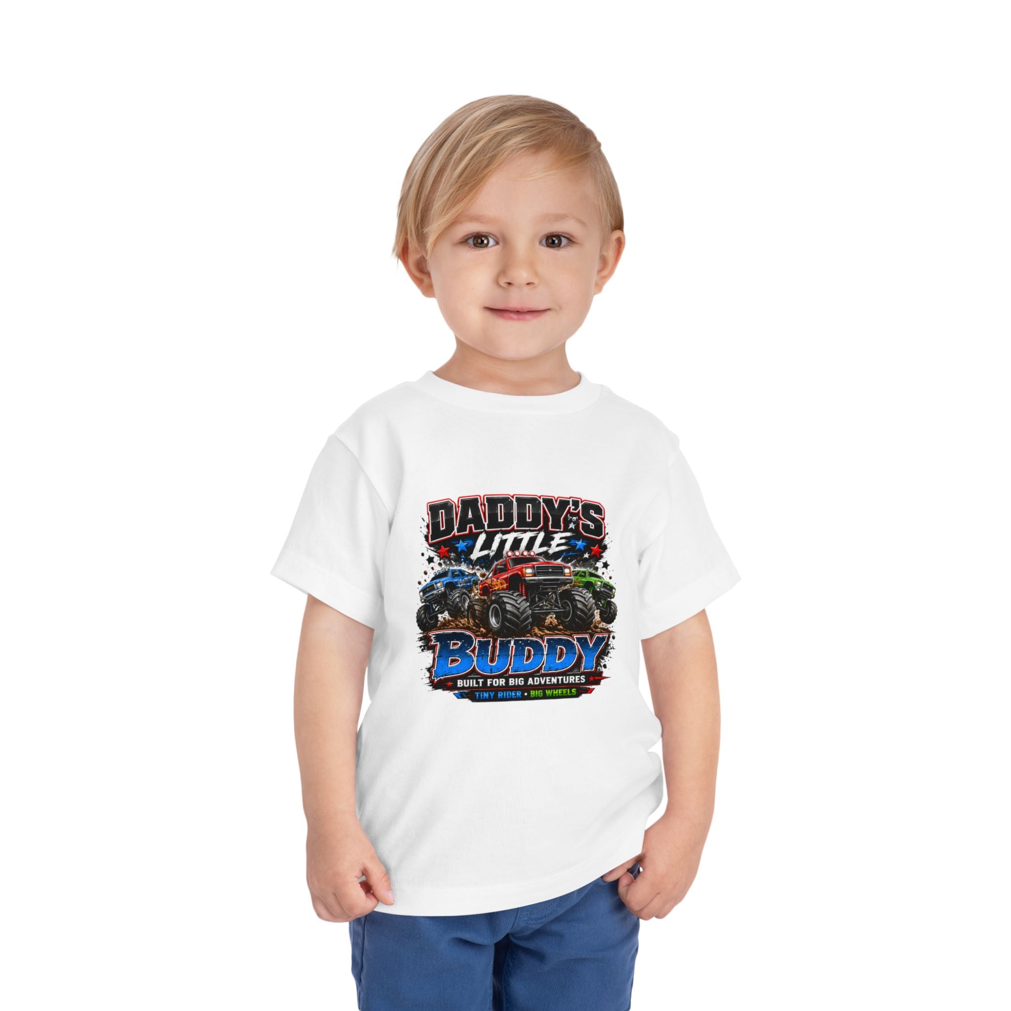 Daddy's Little Buddy Toddler Tee - Monster Truck Adventure Graphic Shirt