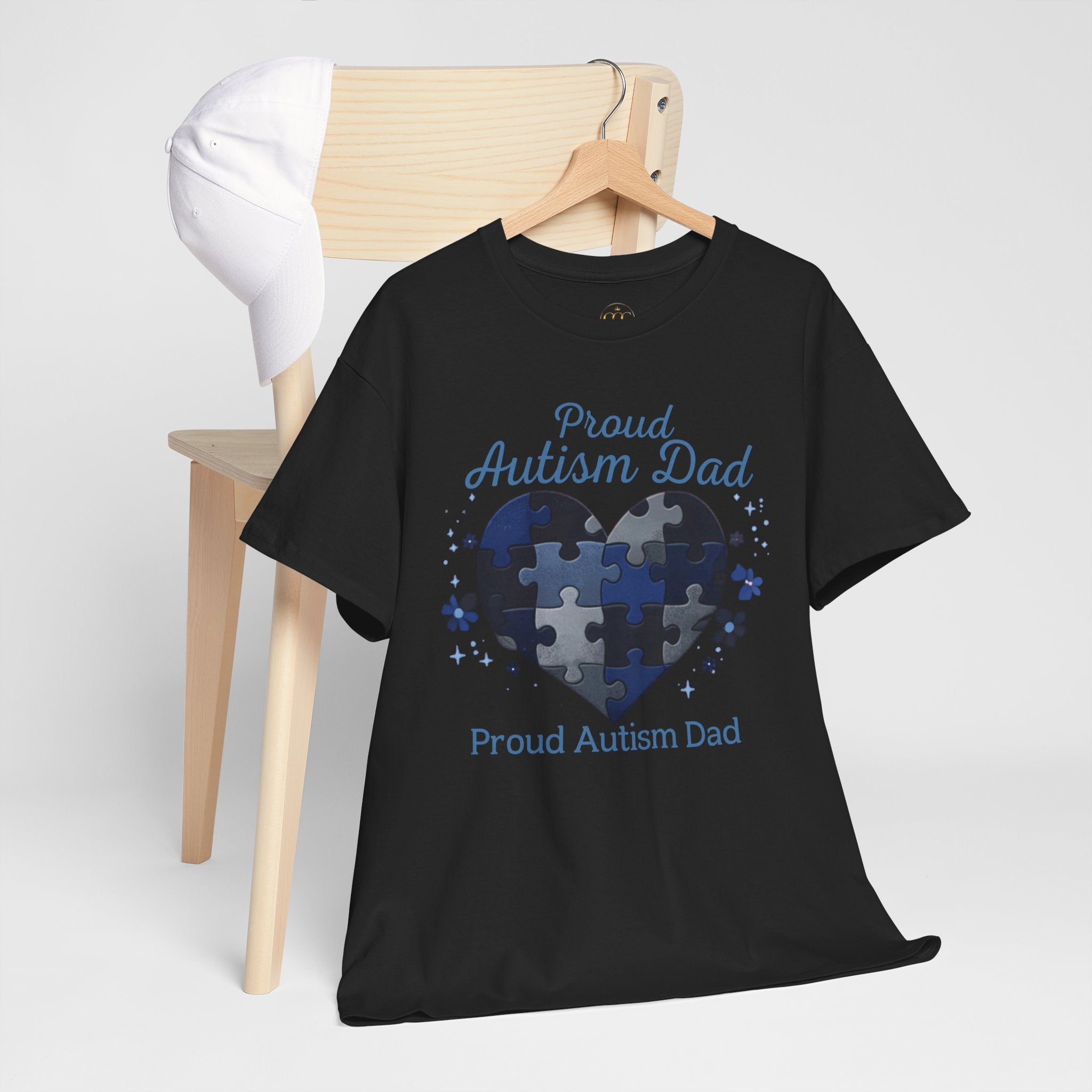 Proud Autism Dad-Unisex Heavy Cotton Tee