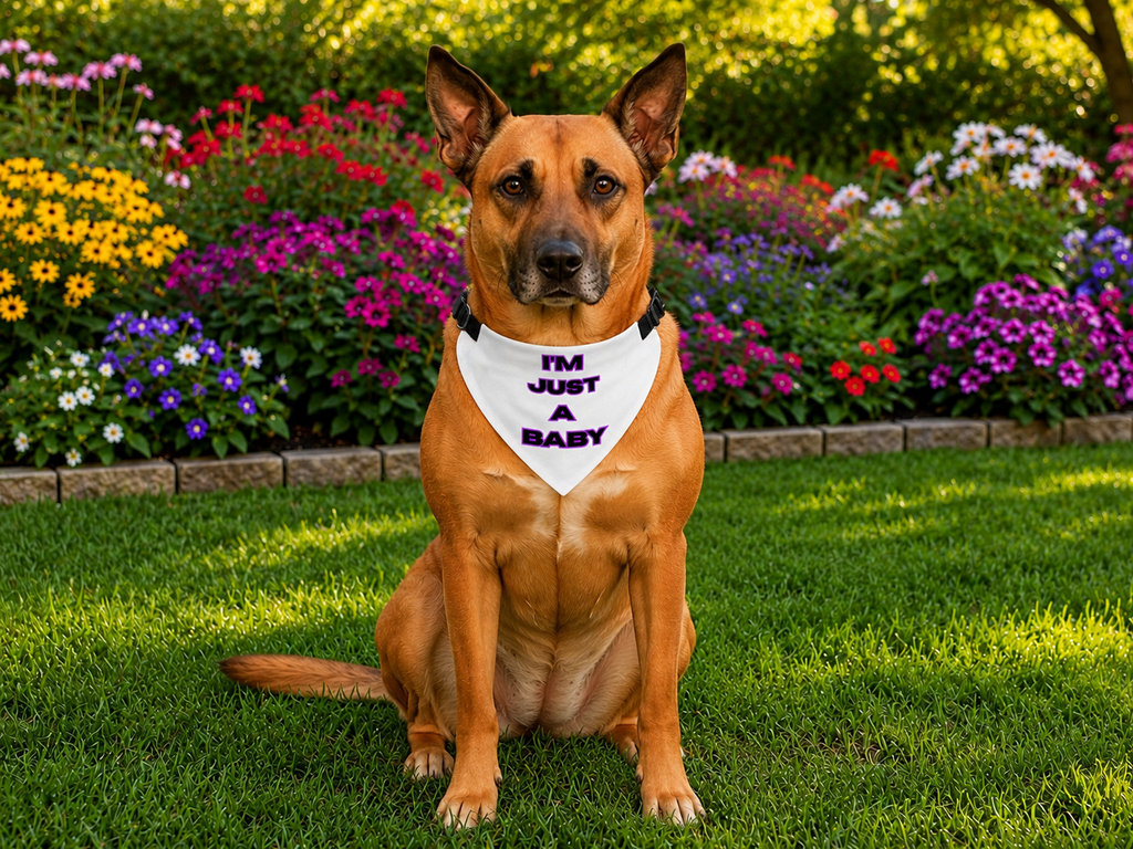 I'm Just A Baby Clip-on Pet Bandana