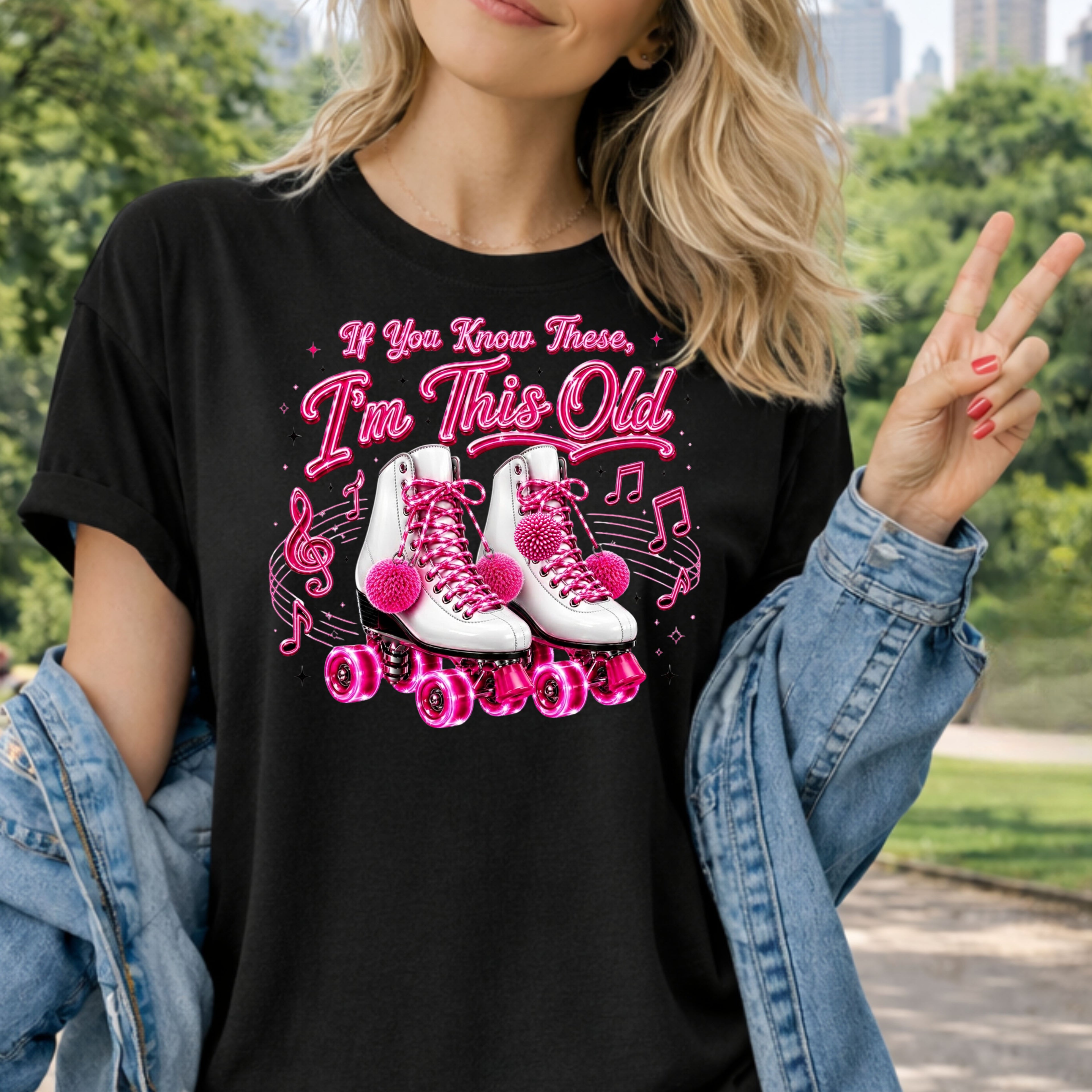 🛼 If You Know These, I'm This Old Retro Roller Skate T-Shirt
