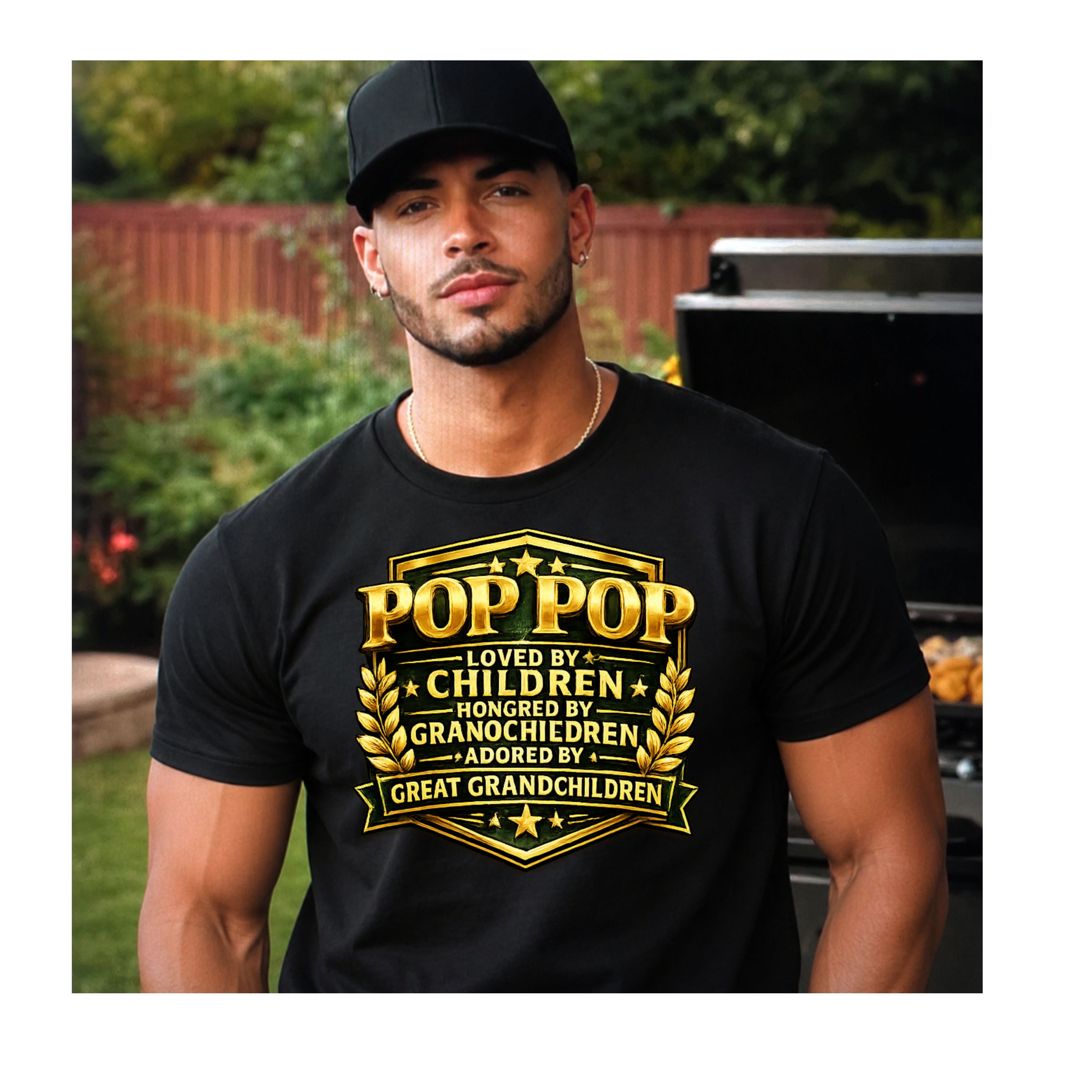 🏆 Pop Pop Loved by Children Grandchildren Great Grandchildren T-Shirt