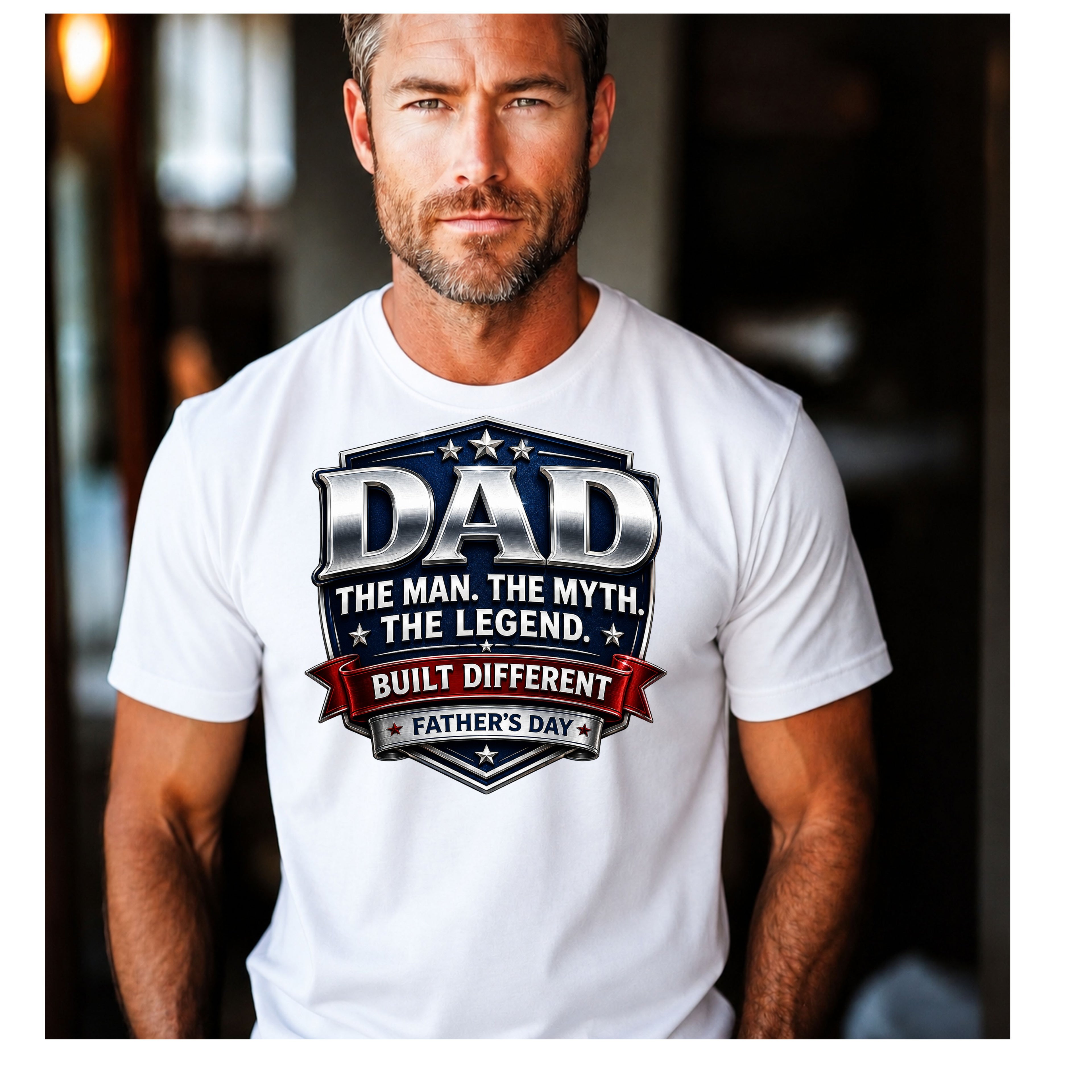 🏆 Dad – The Man. The Myth. The Legend. Built Different Father's Day T-Shirt
