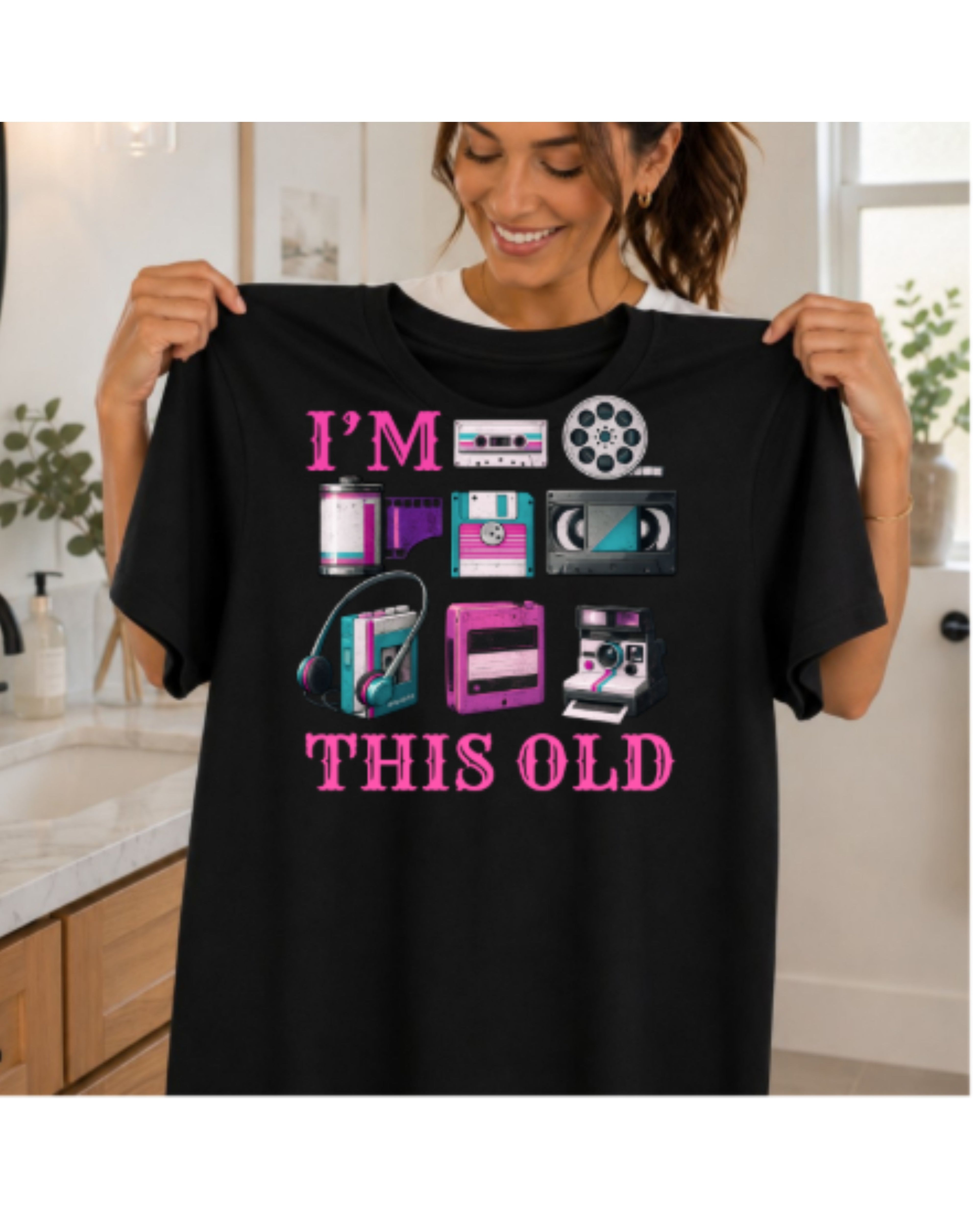 I'm This Old Retro 80s & 90s Nostalgia T-Shirt