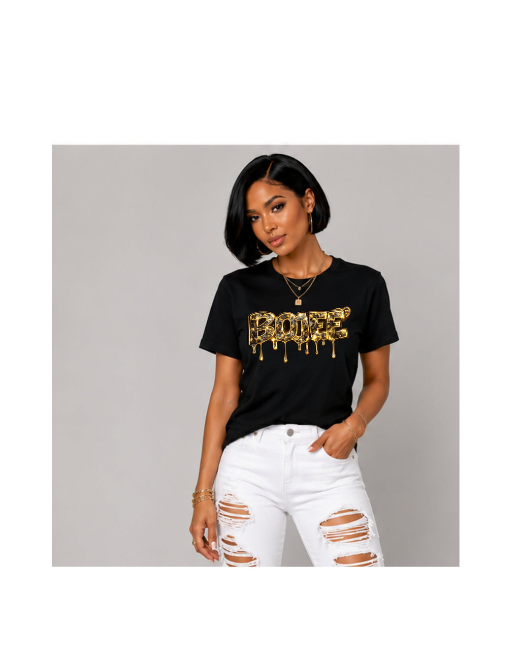 BOSS Gold Drip Women's Graphic Tee