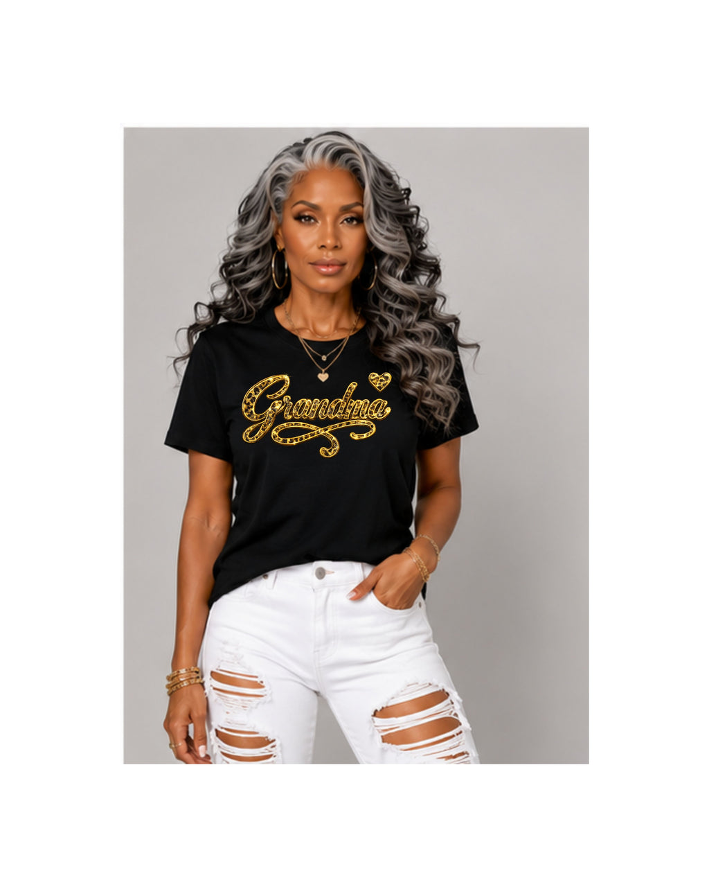 Grandma Gold Script Women's Graphic Tee
