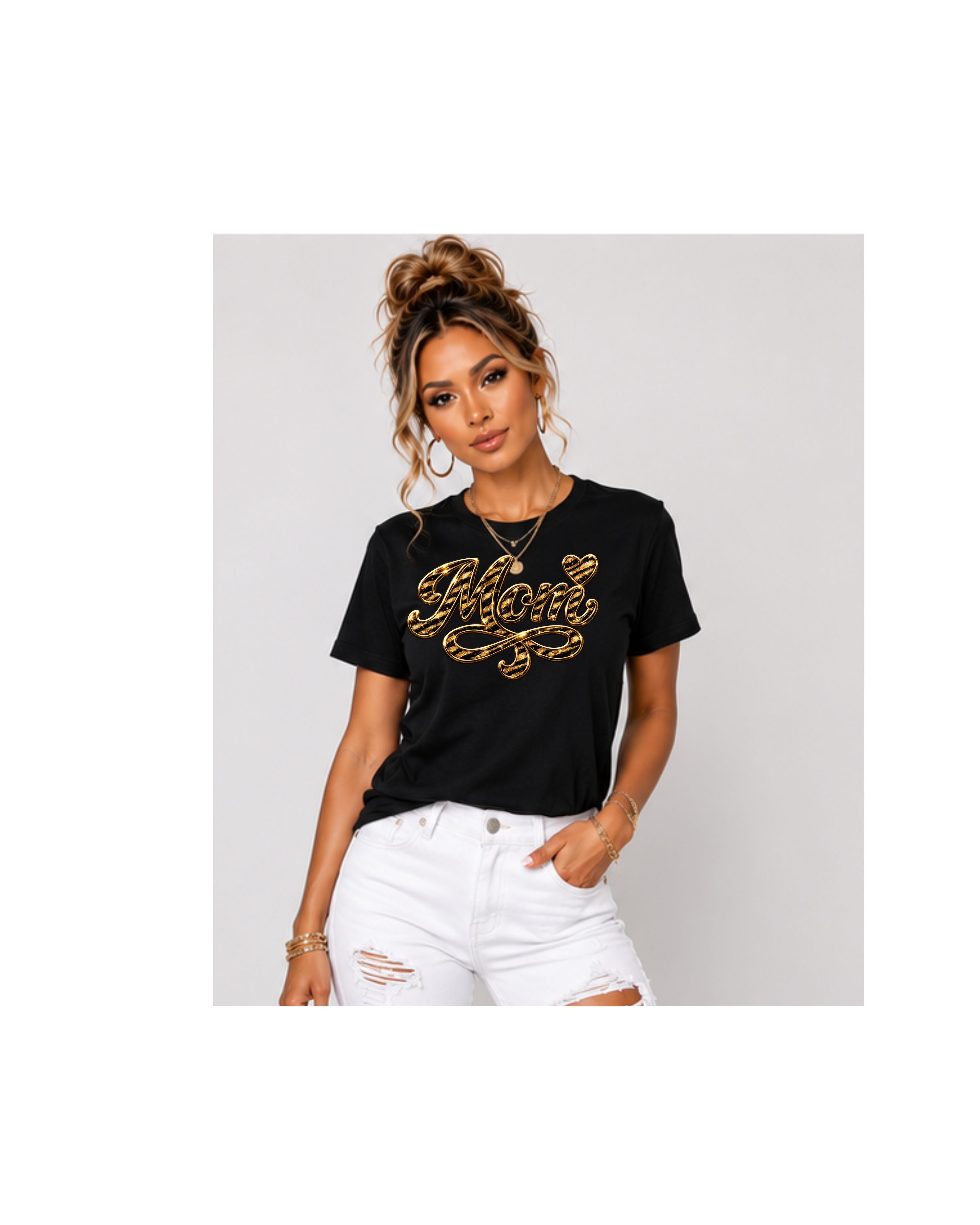 Mama Gold Script Women's Graphic Tee