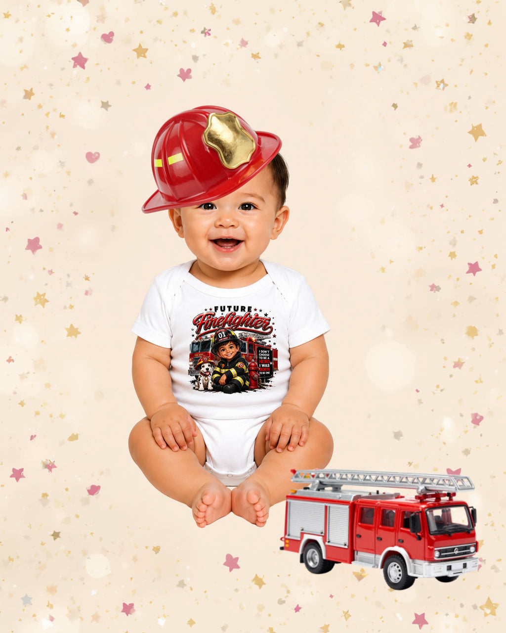 Future Firefighter Baby Onesie