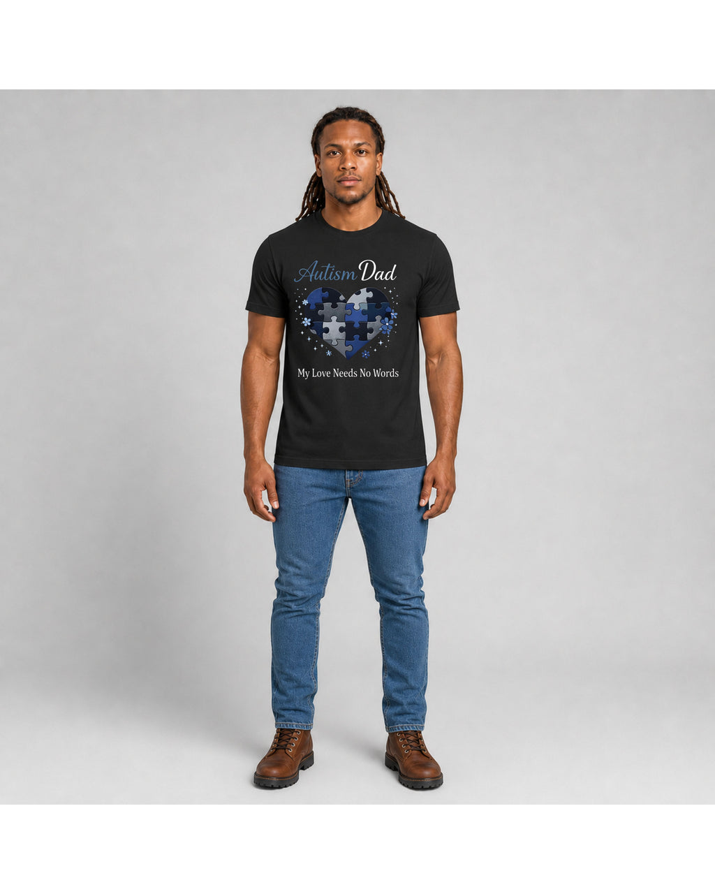 Autism Dad My Love Needs No Words Tee