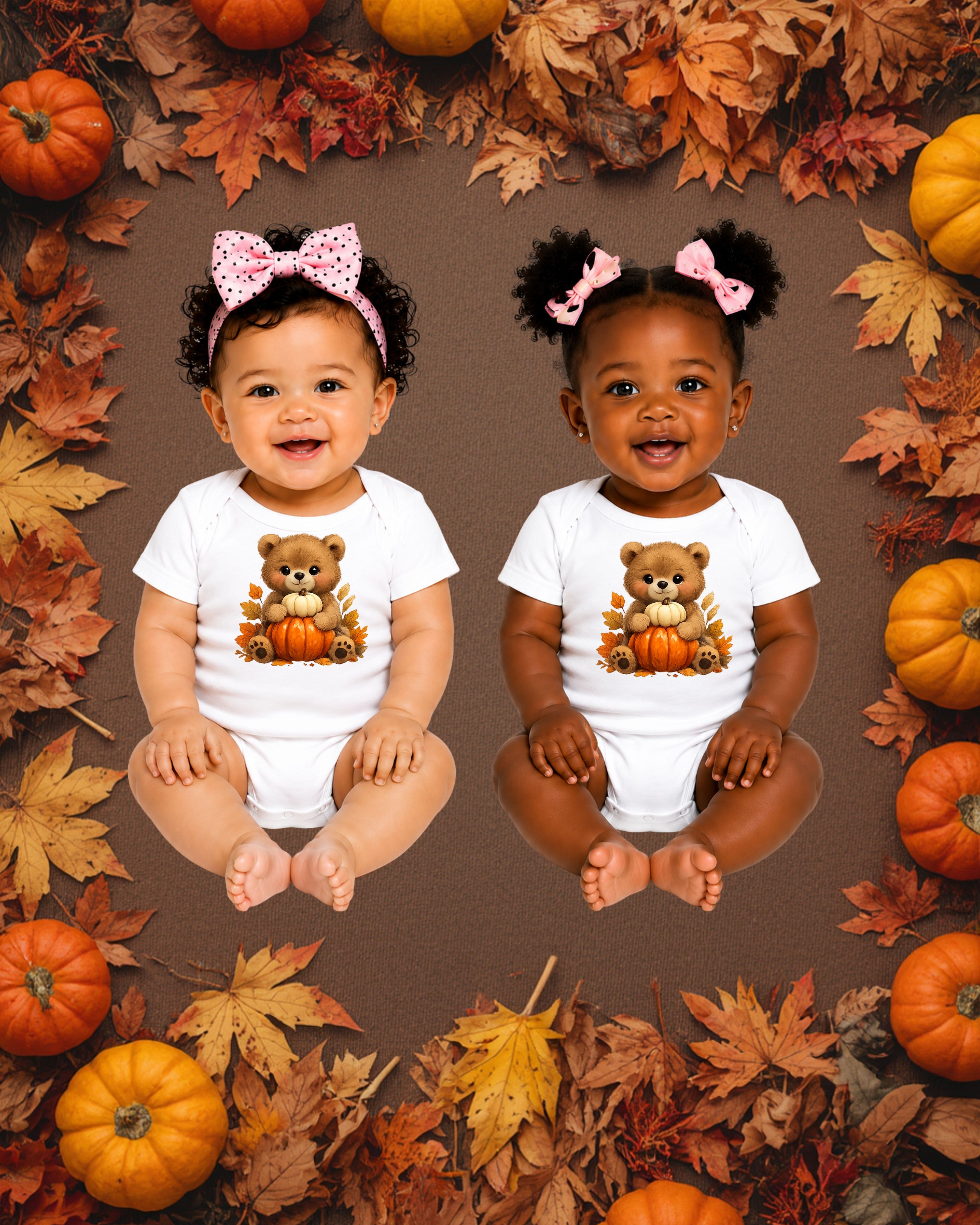 Fall Bear Baby Onesie