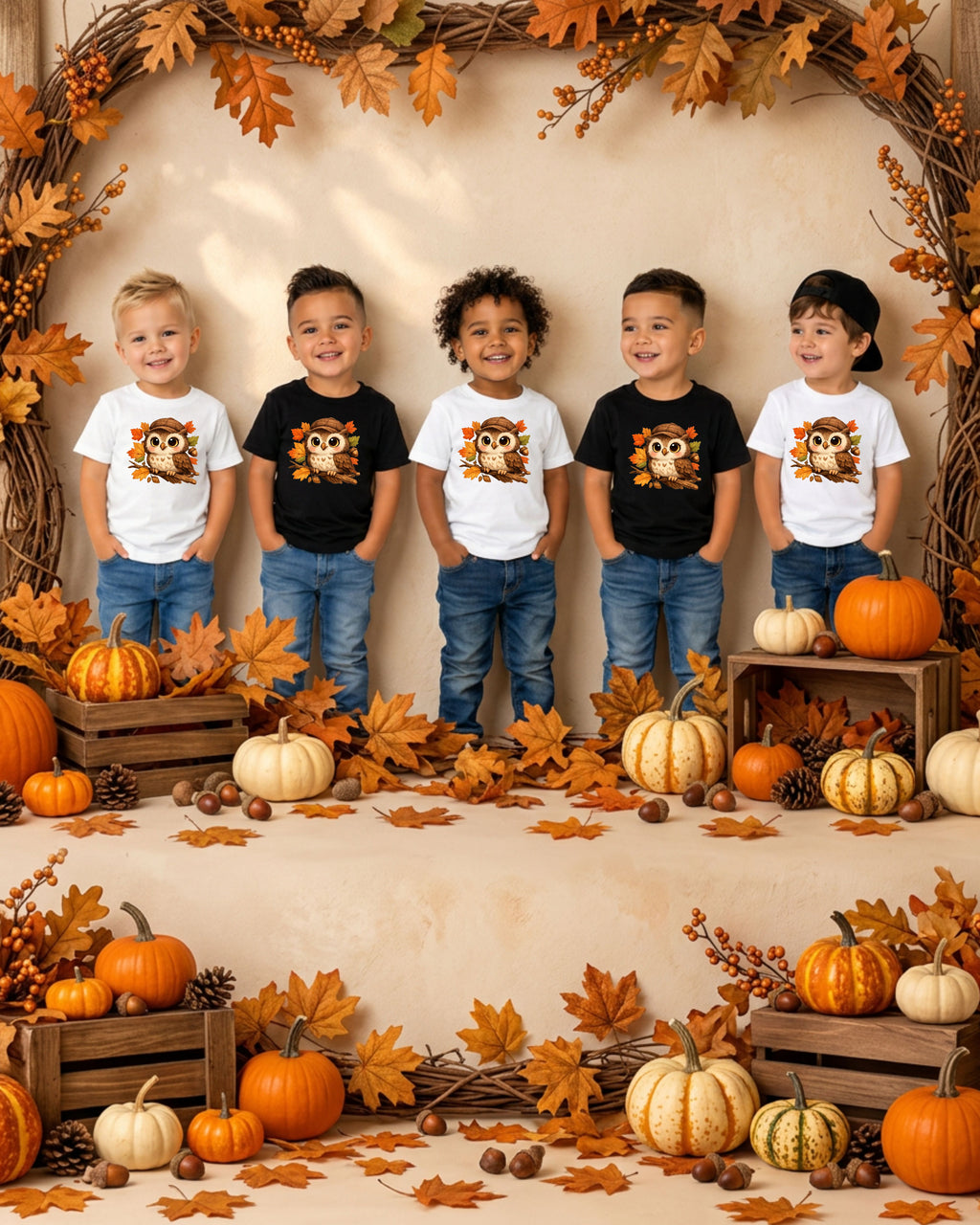 Fall Owl Boys T-Shirt