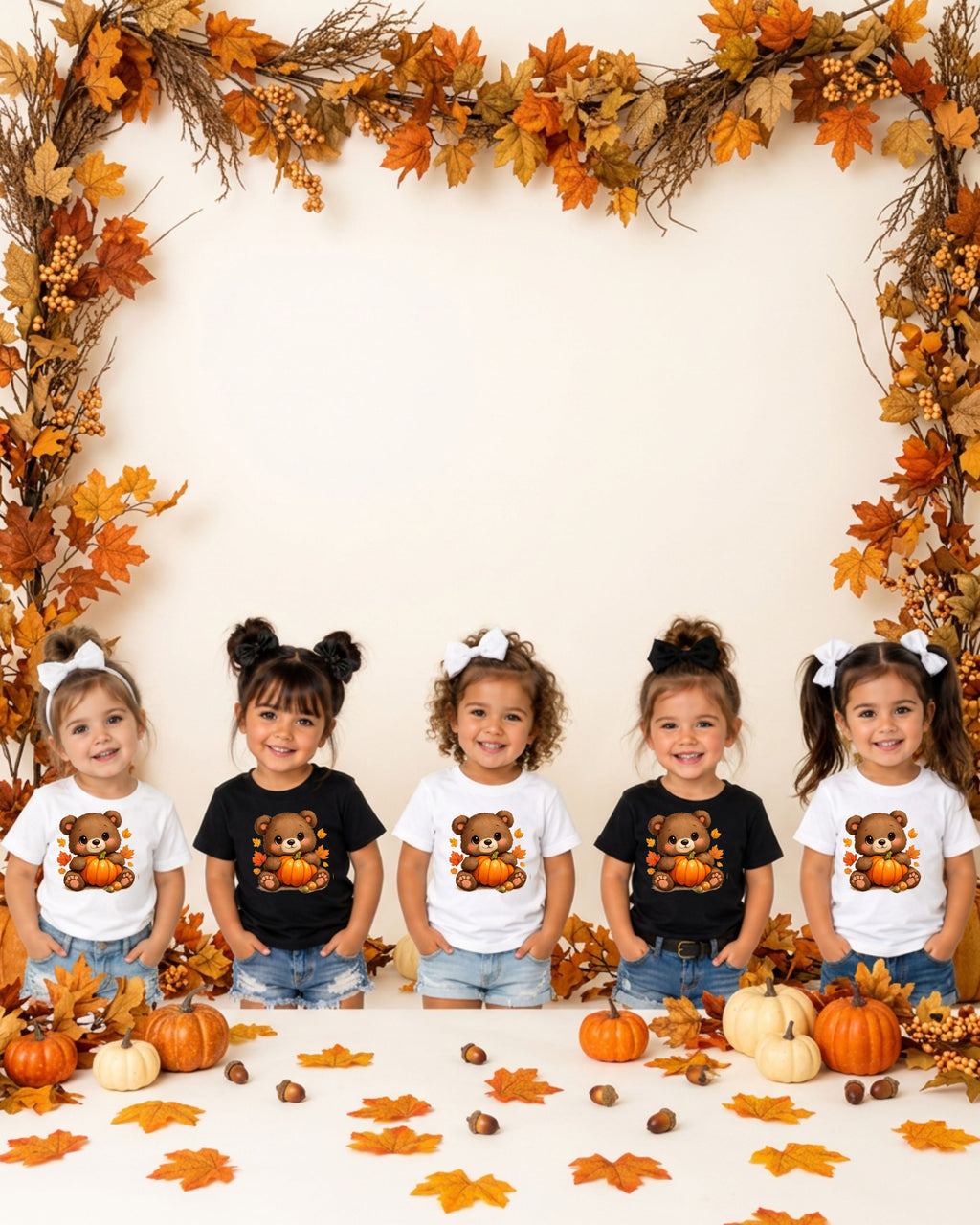Fall Bear Girls T-Shirt