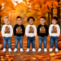 Happy Halloween Kids Sweatshirt | Cute Teddy Bear Ghost Pumpkin Graphic