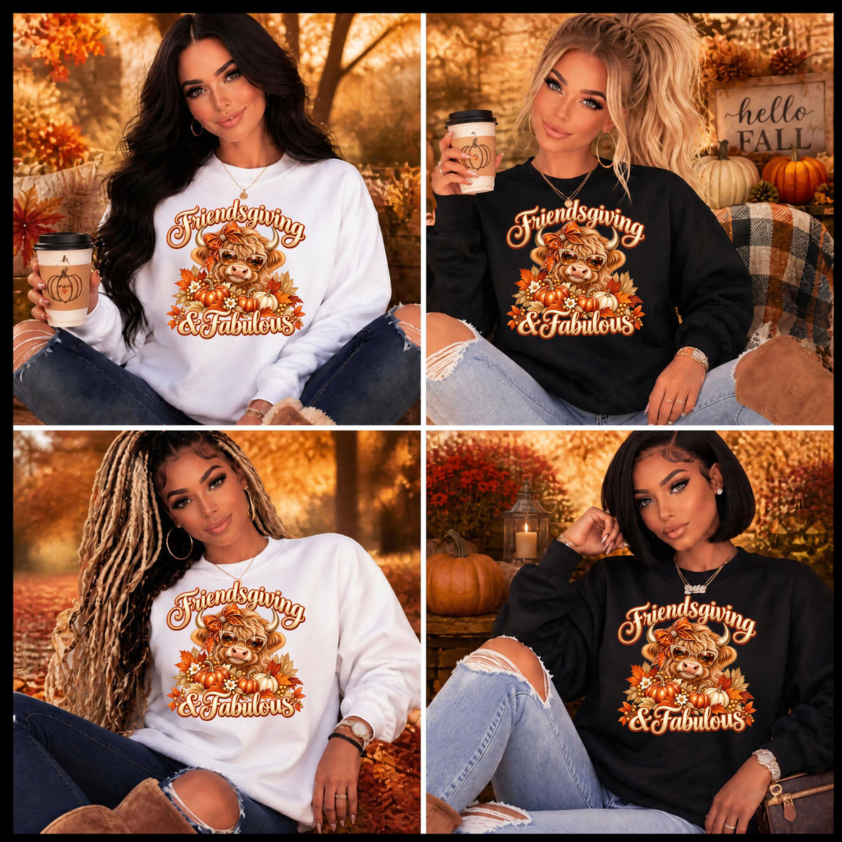 Friendsgiving and Fabulous Sweatshirt | Fall Graphic Crewneck