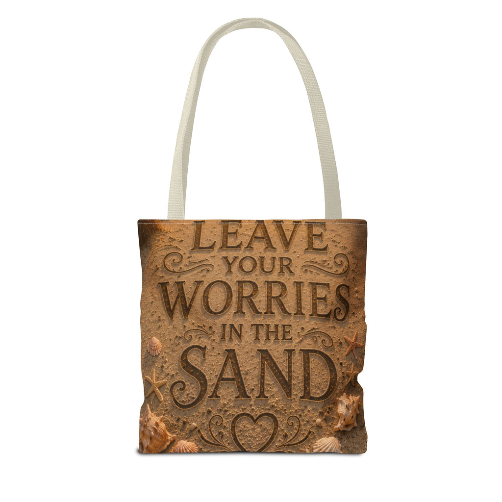 Leave Your Worries In The Sand | AOP Tote Bag | Coastal Serenity Collection