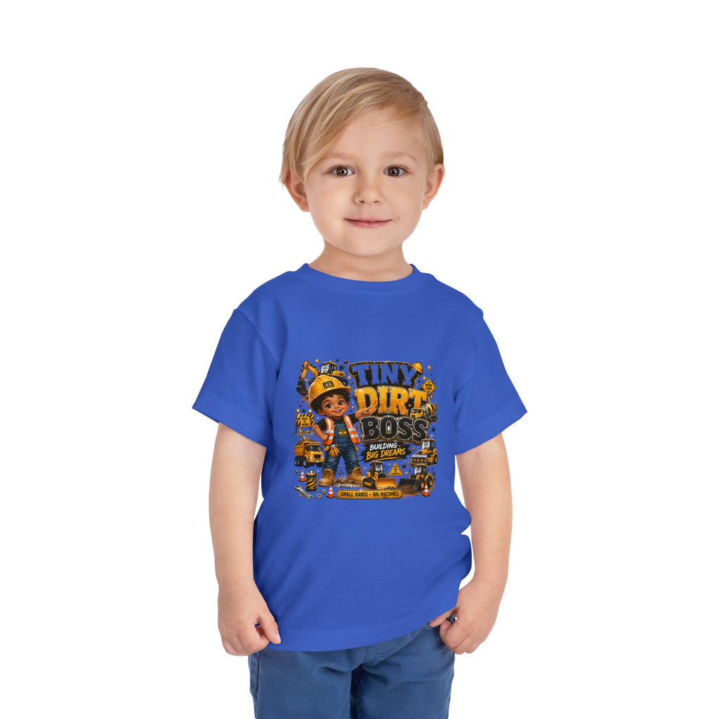 Tiny Dirt Boss Toddler Tee — Construction Crew Shirt for Kids