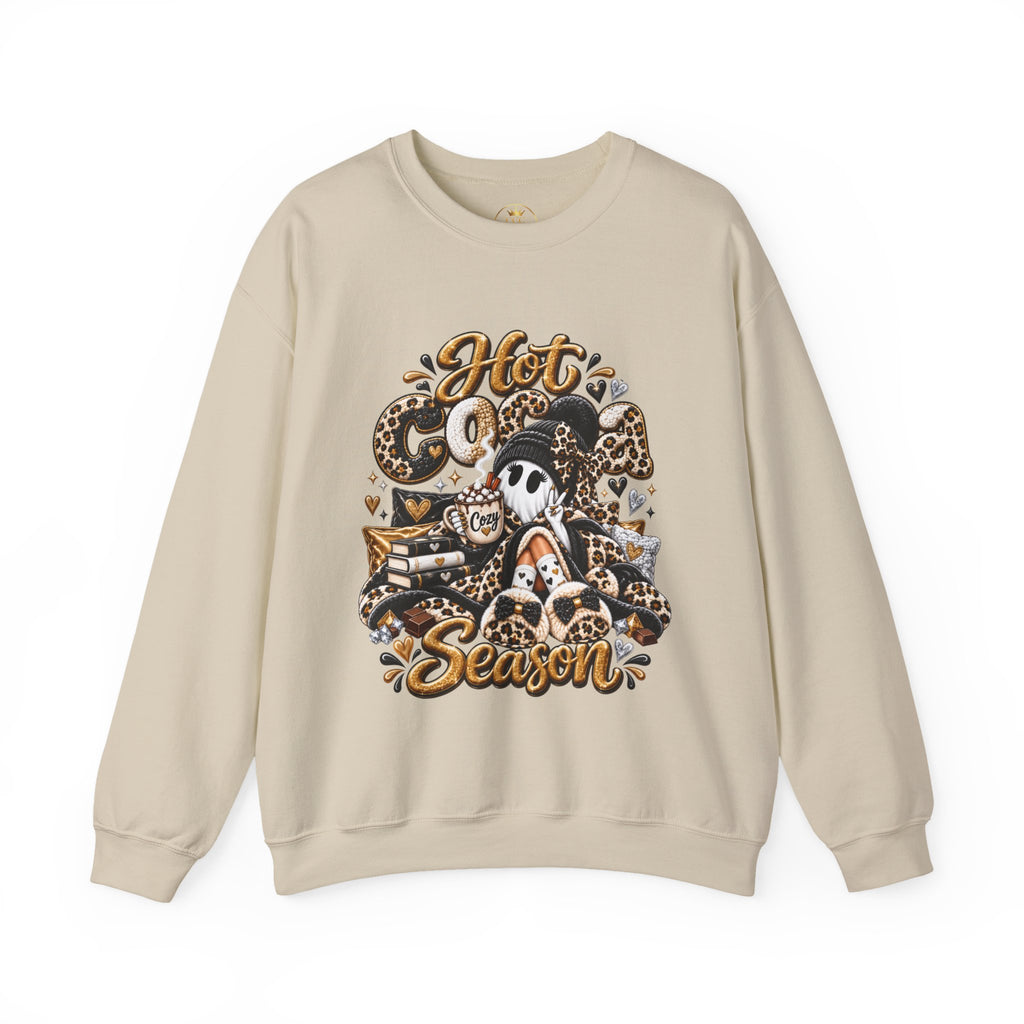 Hot Cocoa Season Ghost Sweatshirt | Cozy Fall Crewneck