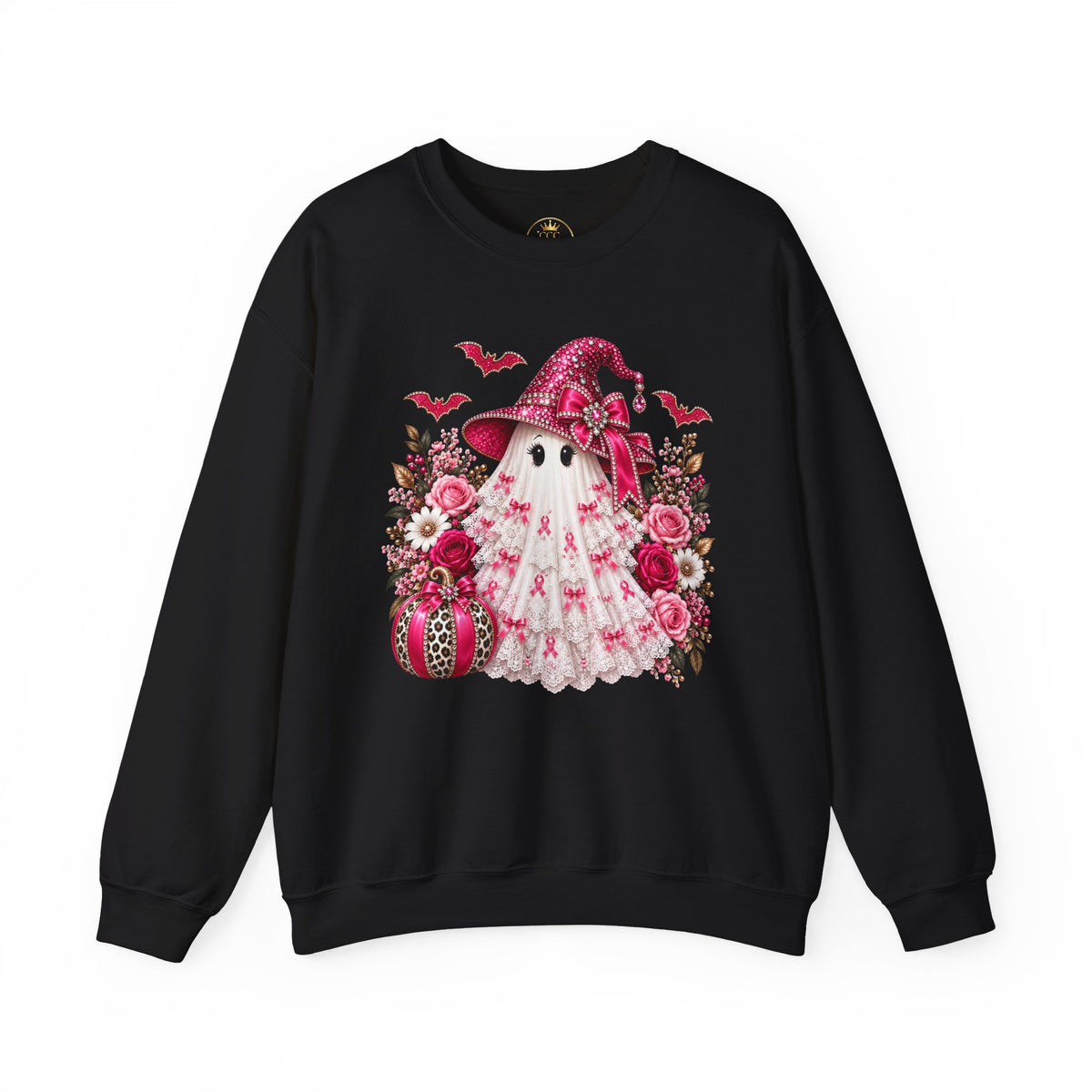 Pink Ribbon Halloween Ghost Sweatshirt