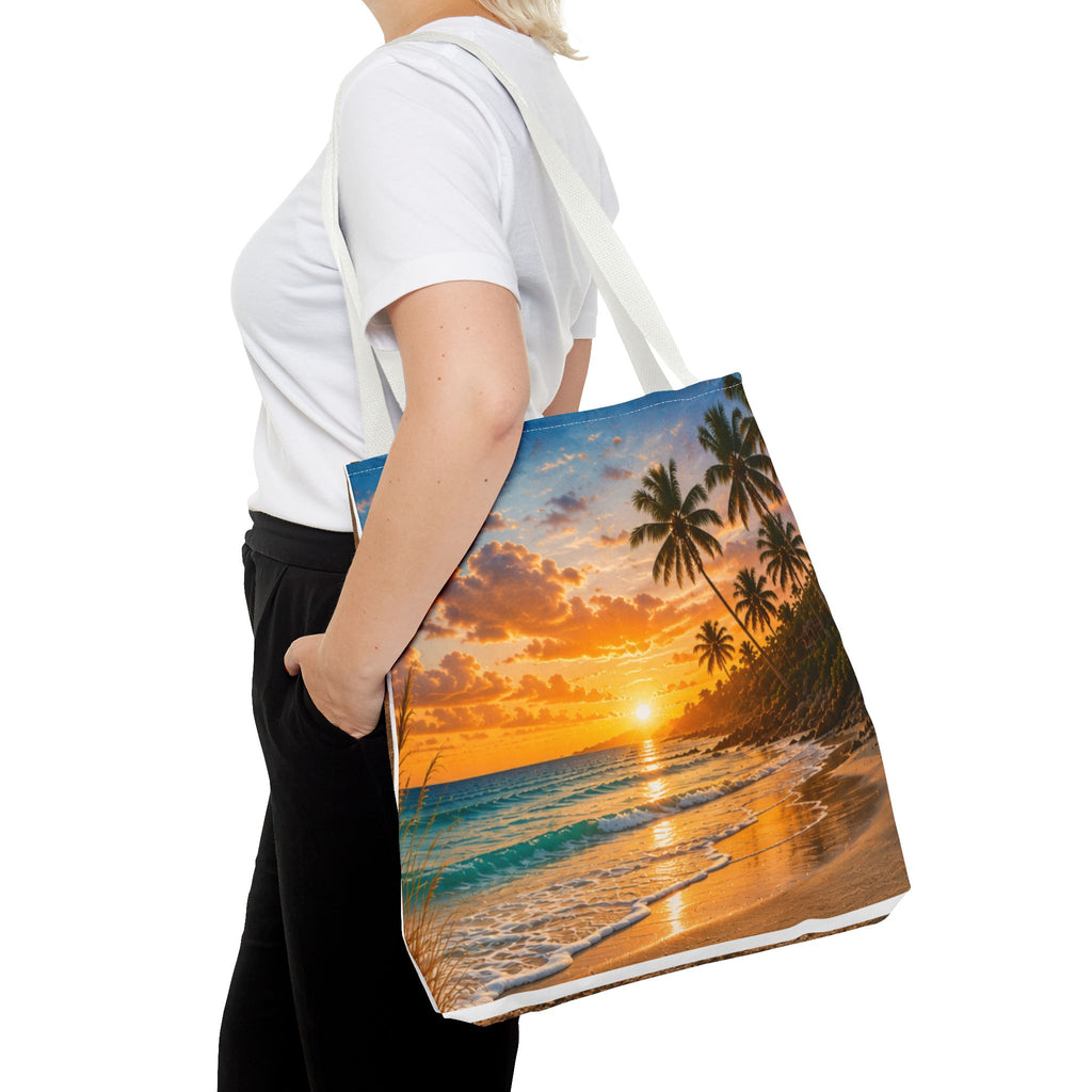 Leave Your Worries In The Sand | AOP Tote Bag | Coastal Serenity Collection
