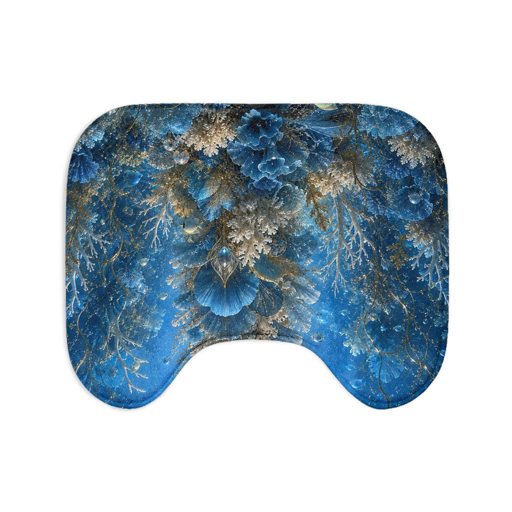 Underwater Coral Blue Bath Mat Set — 3-Piece Ocean Bathroom Rug Set
