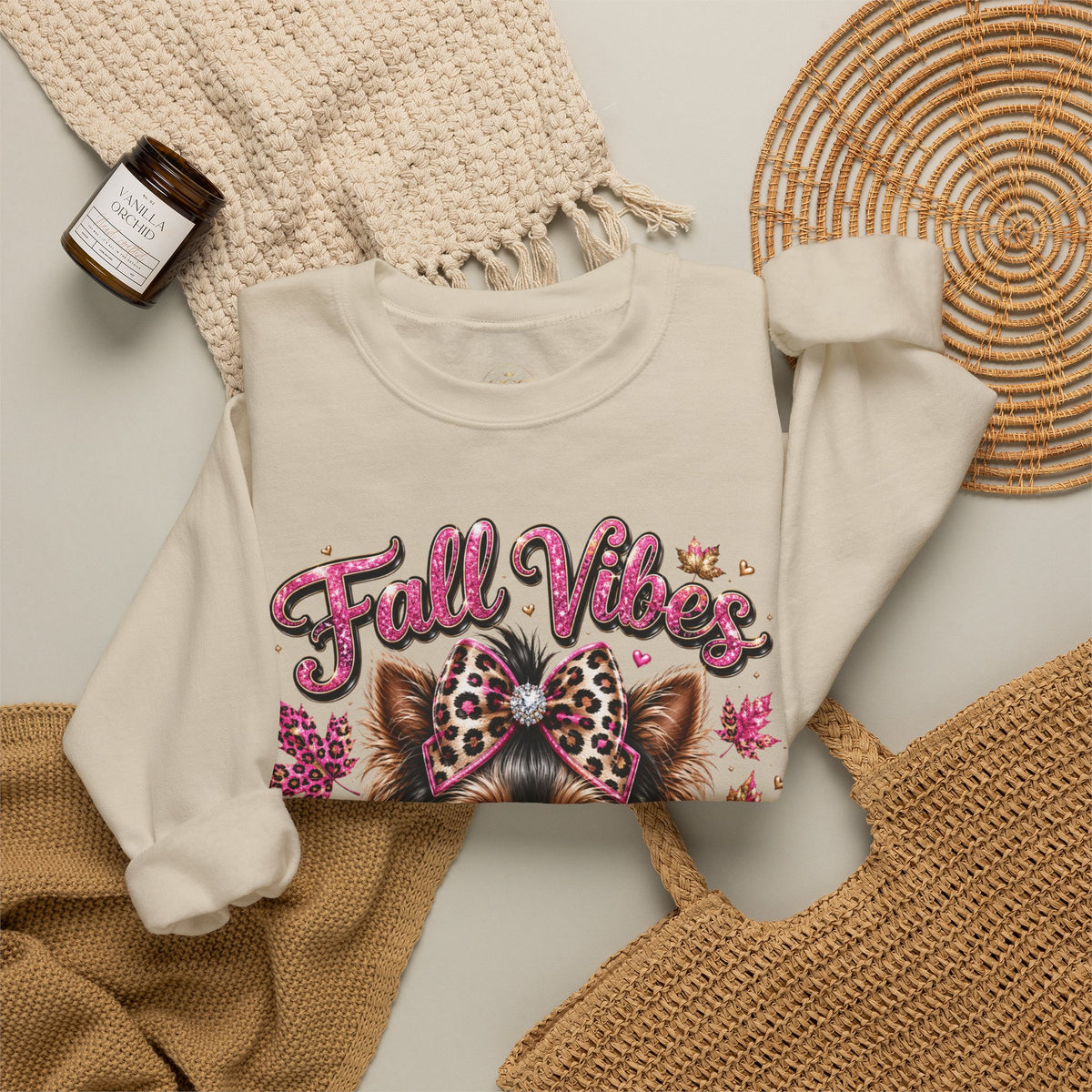Fall Vibes Chihuahua Sweatshirt | Cute Dog Mom Fall Crewneck