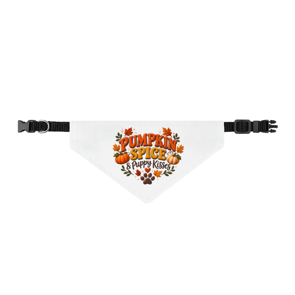 Pumpkin Spice & Puppy Kisses Clip-on Pet Bandana