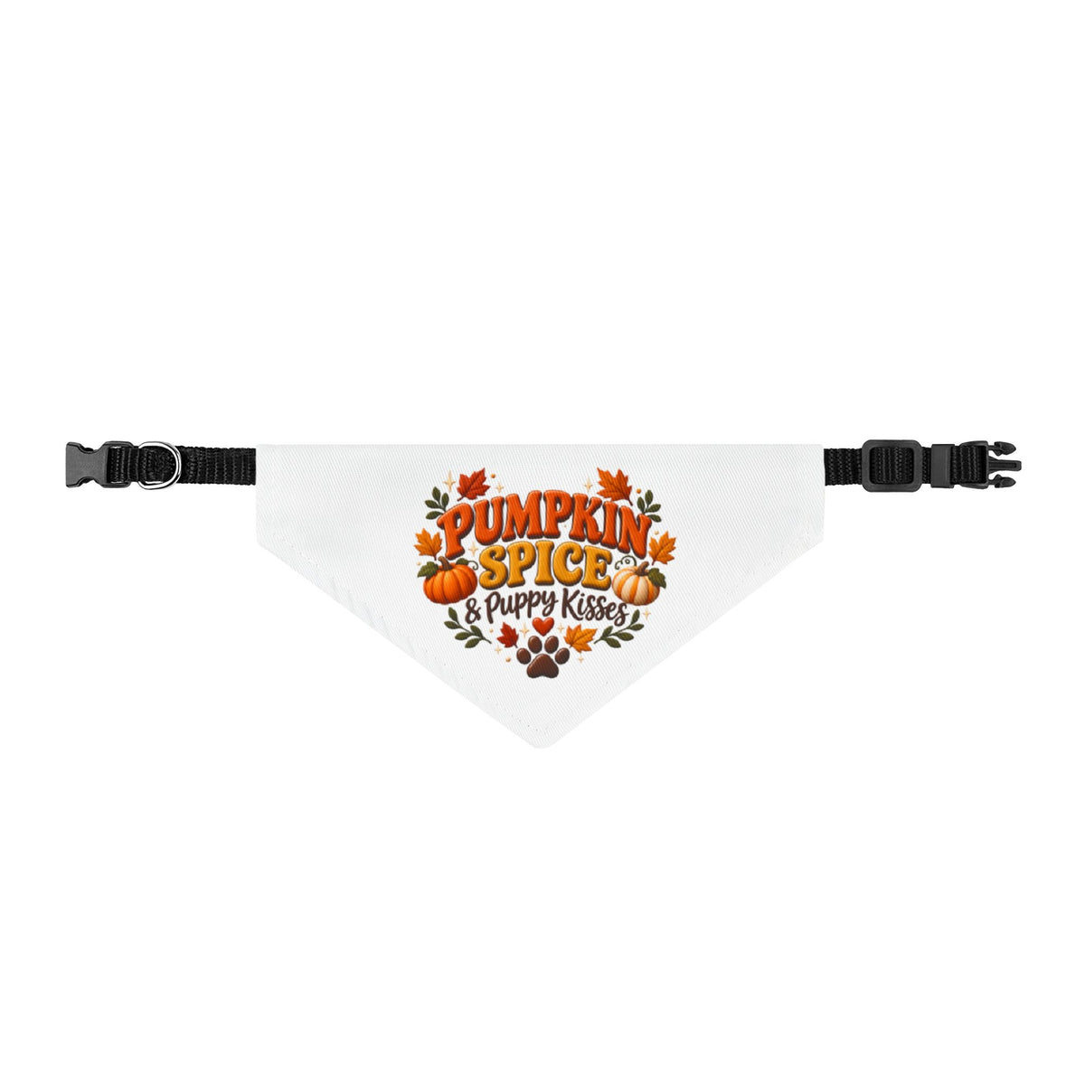 Pumpkin Spice & Puppy Kisses Clip-on Pet Bandana