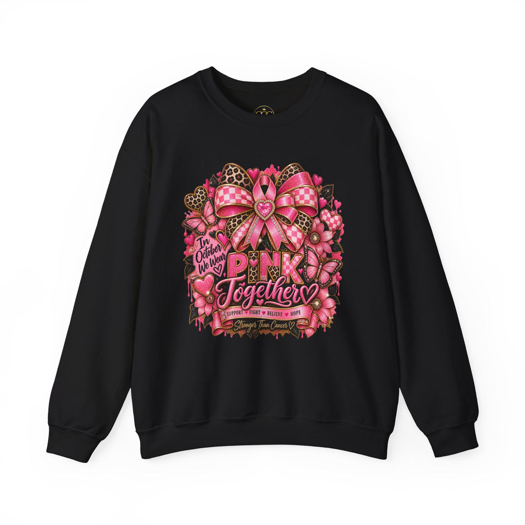 Breast Cancer Awareness Crewneck — 'Pink Together' Ribbon Sweatshirt